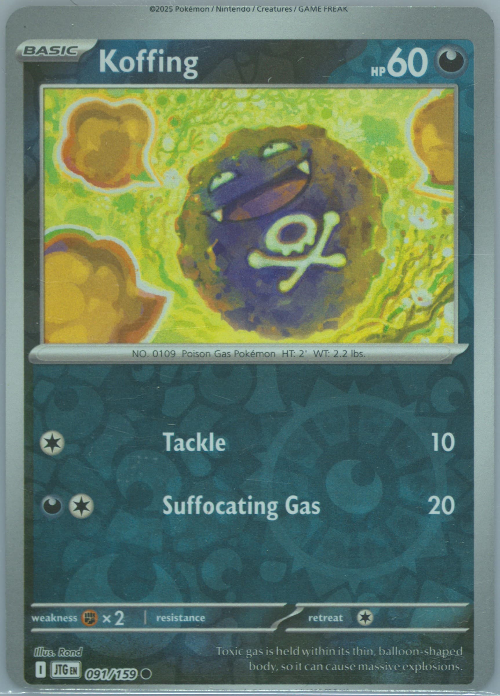 Koffing Reverse Holo (091) 2025 Pokemon Jtg EN-Journey Together