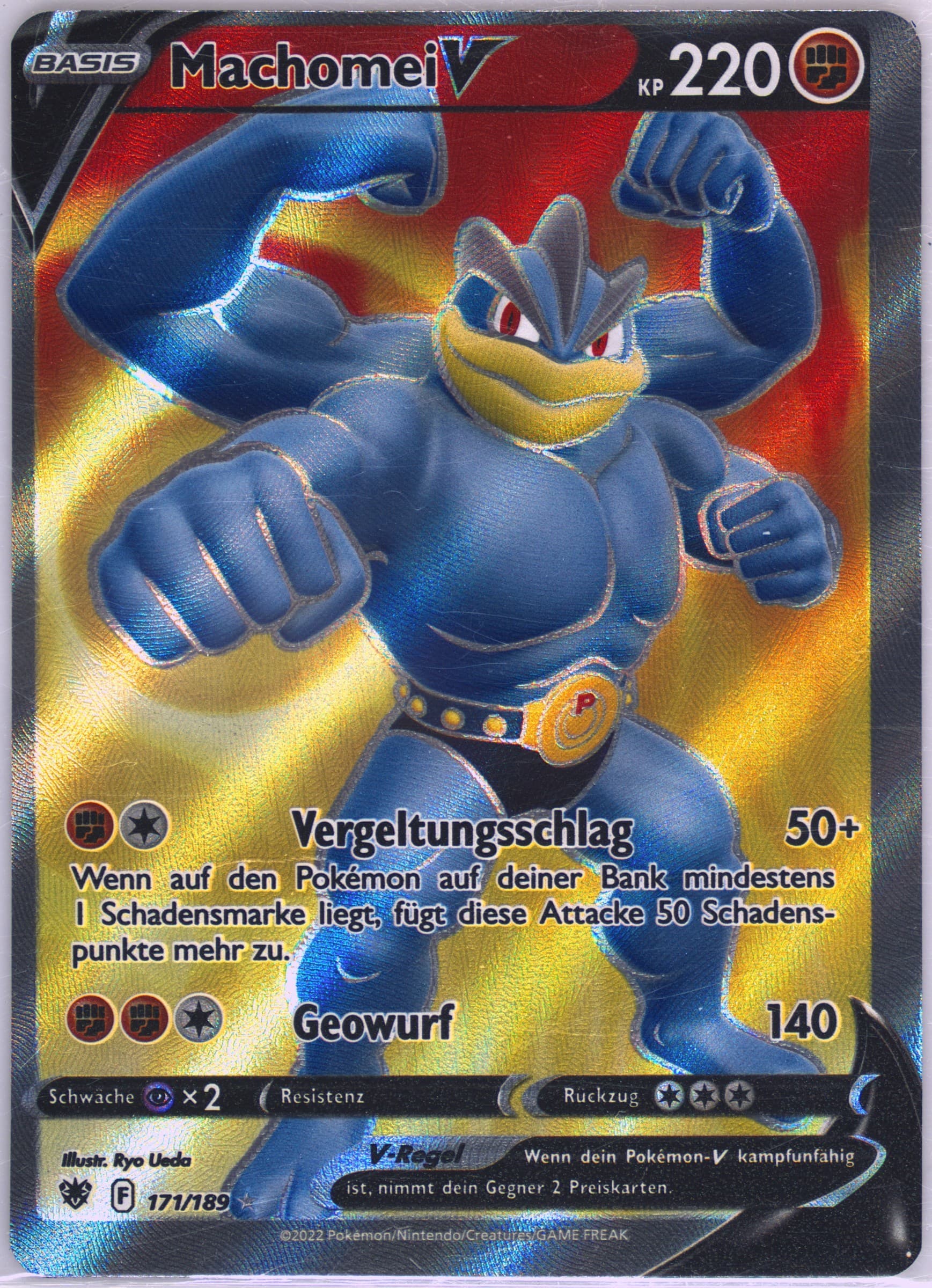 Full Art/Machomei V German (171) 2022 Pokemon Sword & Shield Astral Radiance