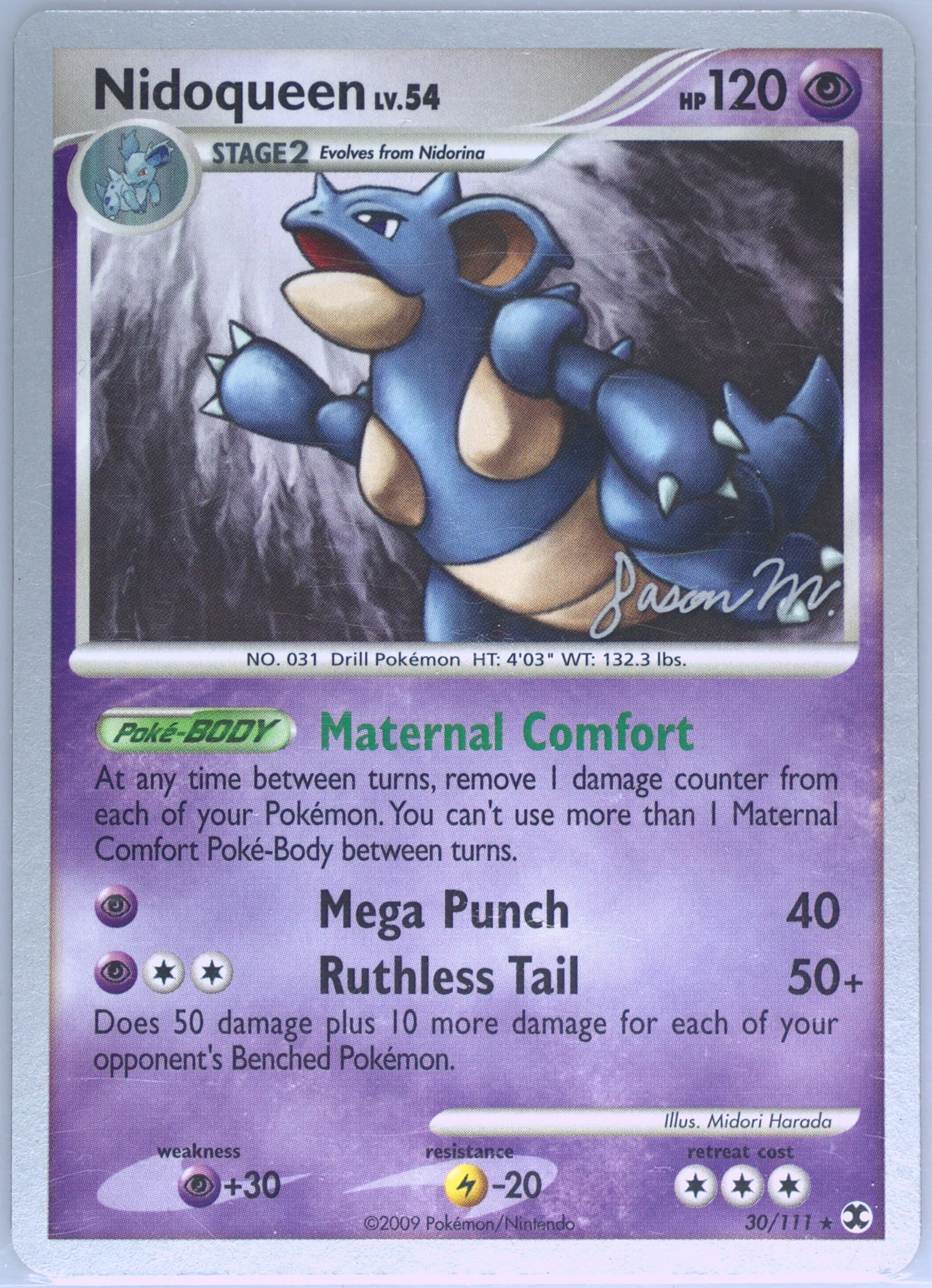 Nidoqueen Queengar (30) 2009 Pokemon World Championships Promo