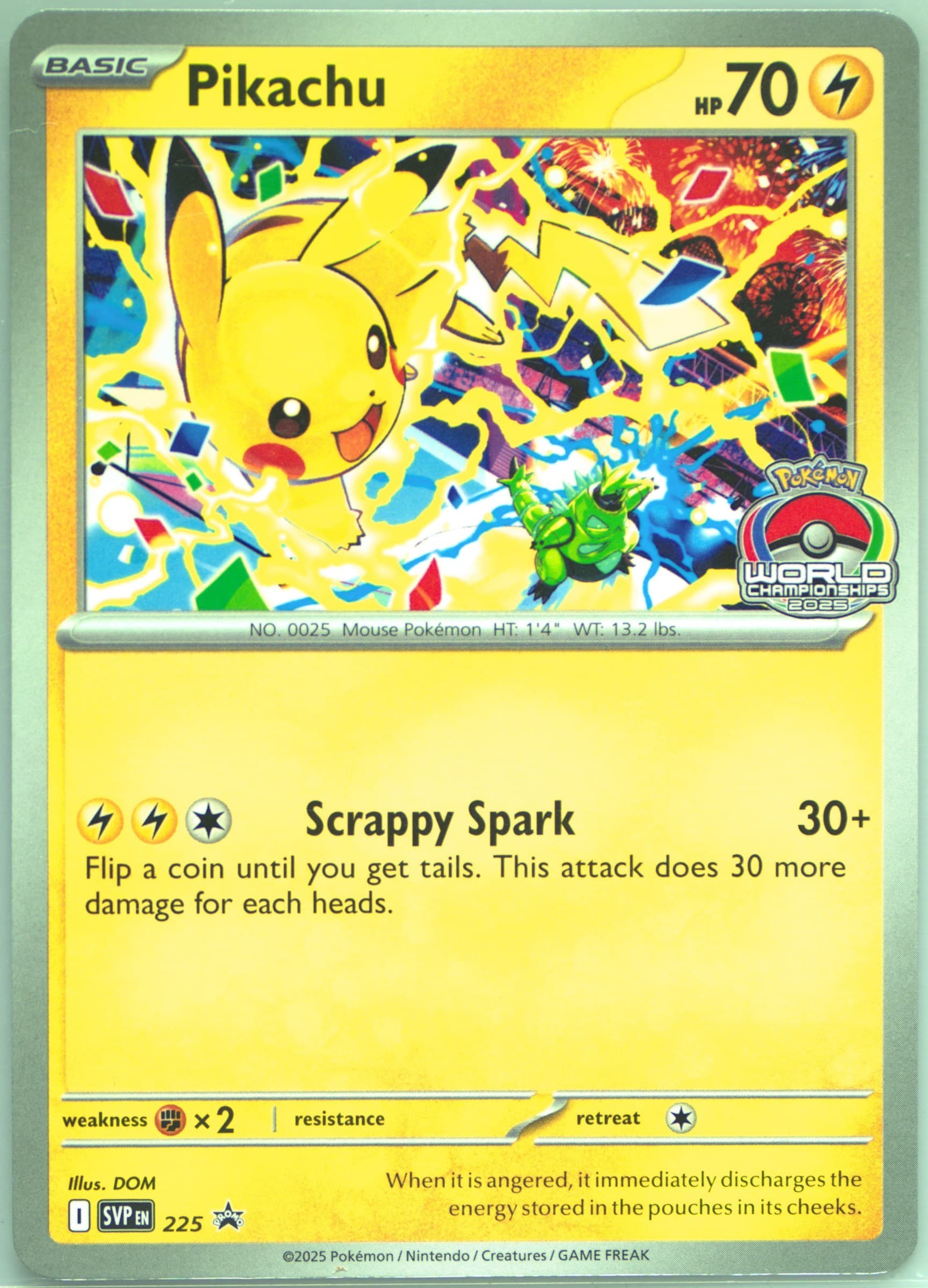 Pikachu World Championships (225) 2025 Pokemon Svp EN-SV Black Star Promo