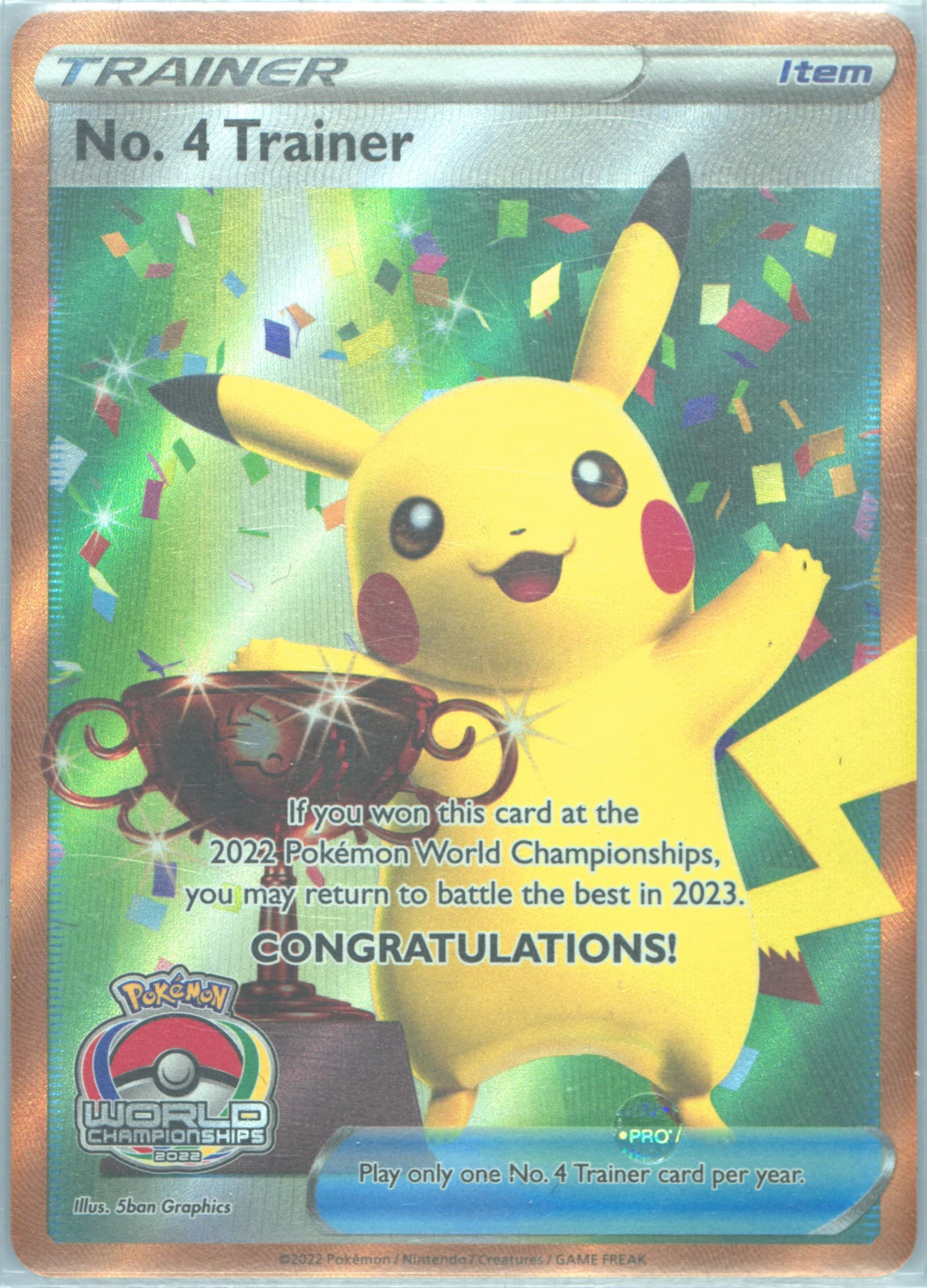 No. 4 Trainer 2022 Pokemon World Championships Promo
