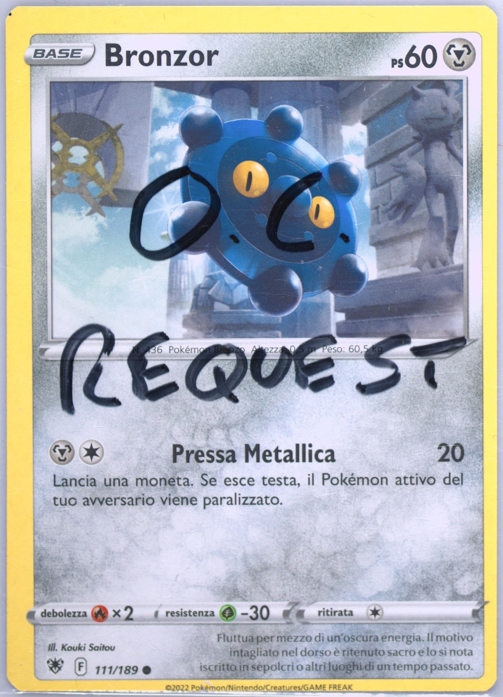 Bronzor Italian (111) 2022 Pokemon Sword & Shield Astral Radiance