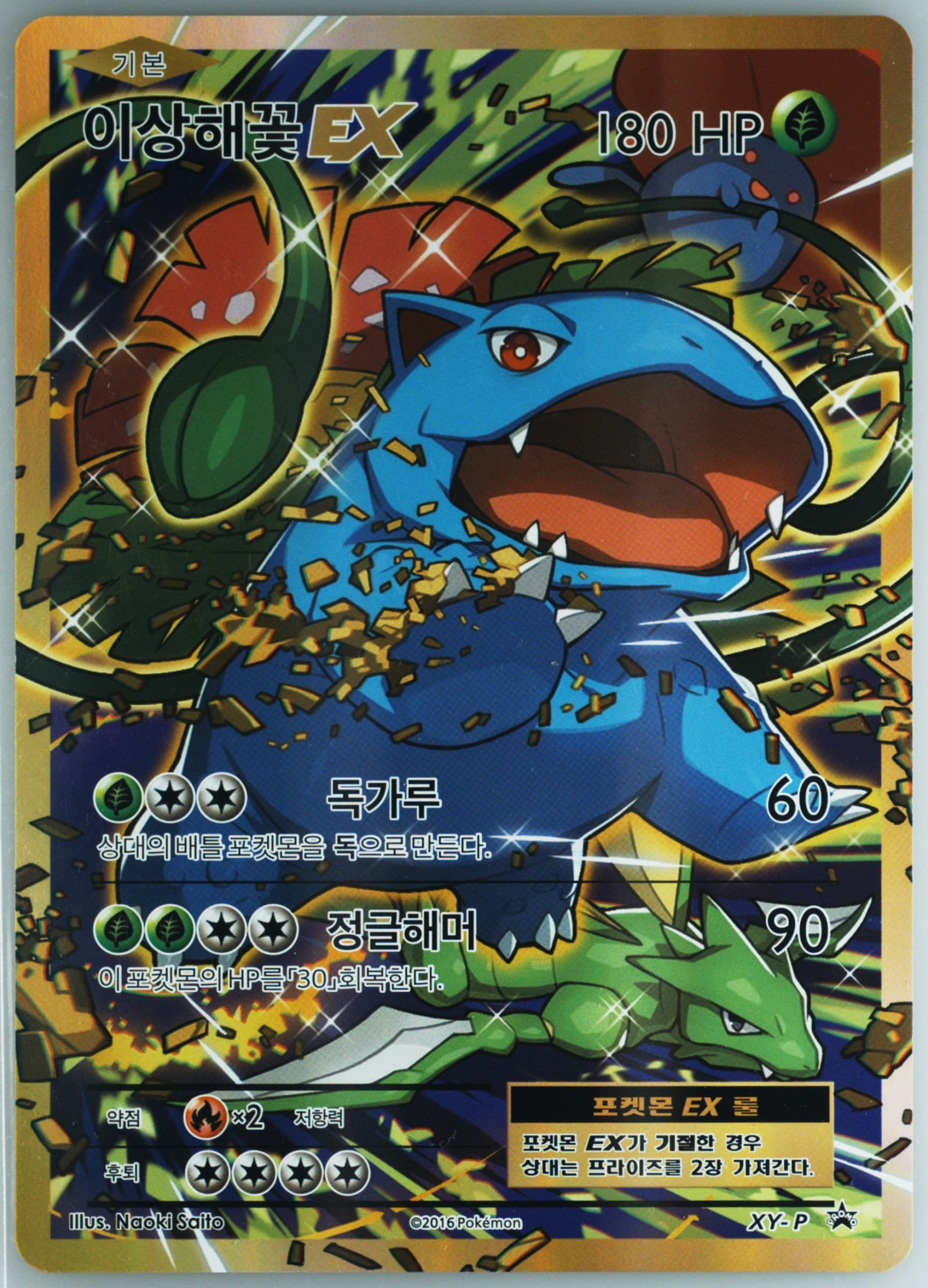 Venusaur 20th Anniversary Venusaur EX Jumbo Card Set-Jumbo (XY-P) 2016 Pokemon Korean XY Promo