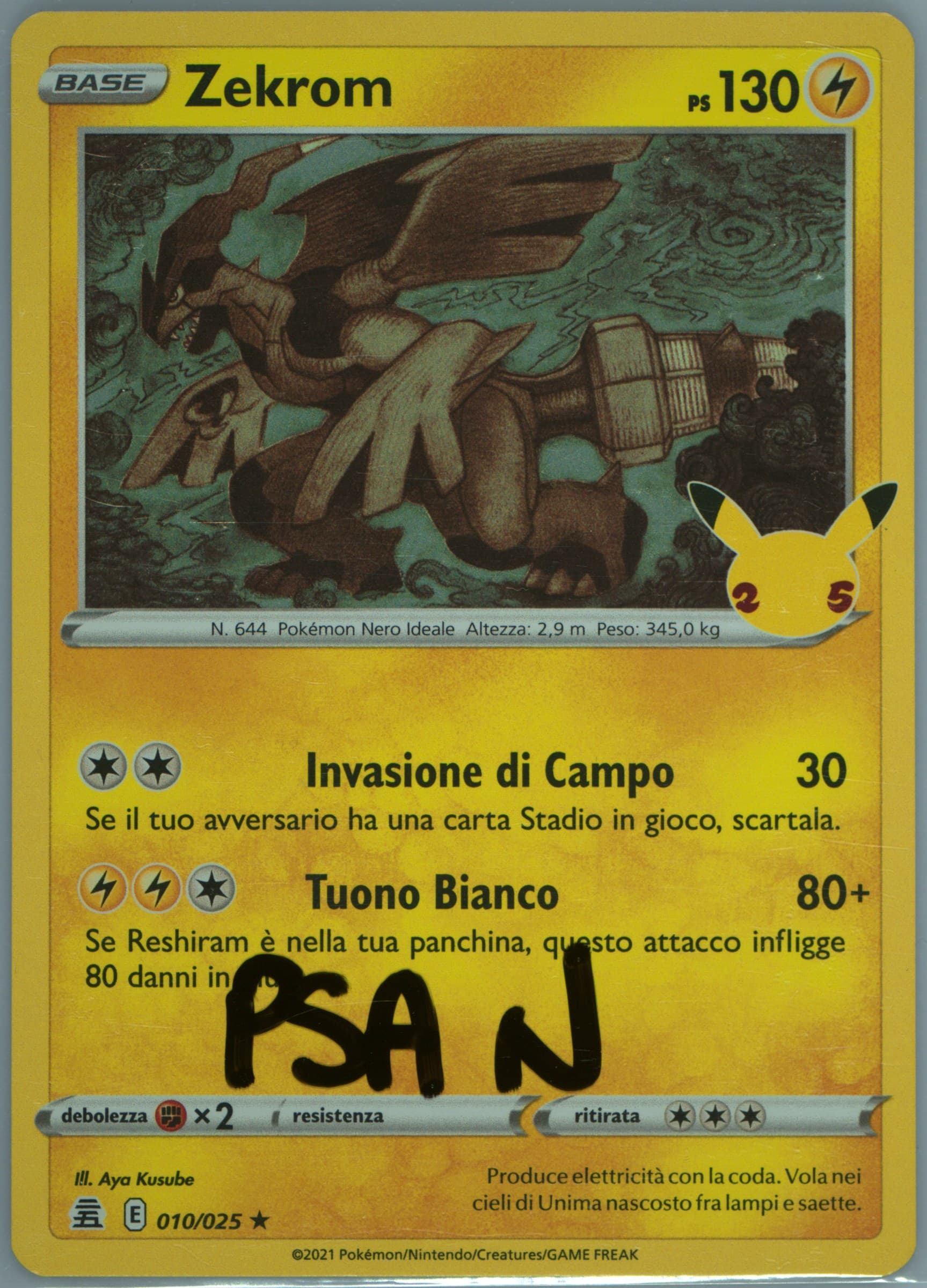 Zekrom Italian (010) 2021 Pokemon Celebrations