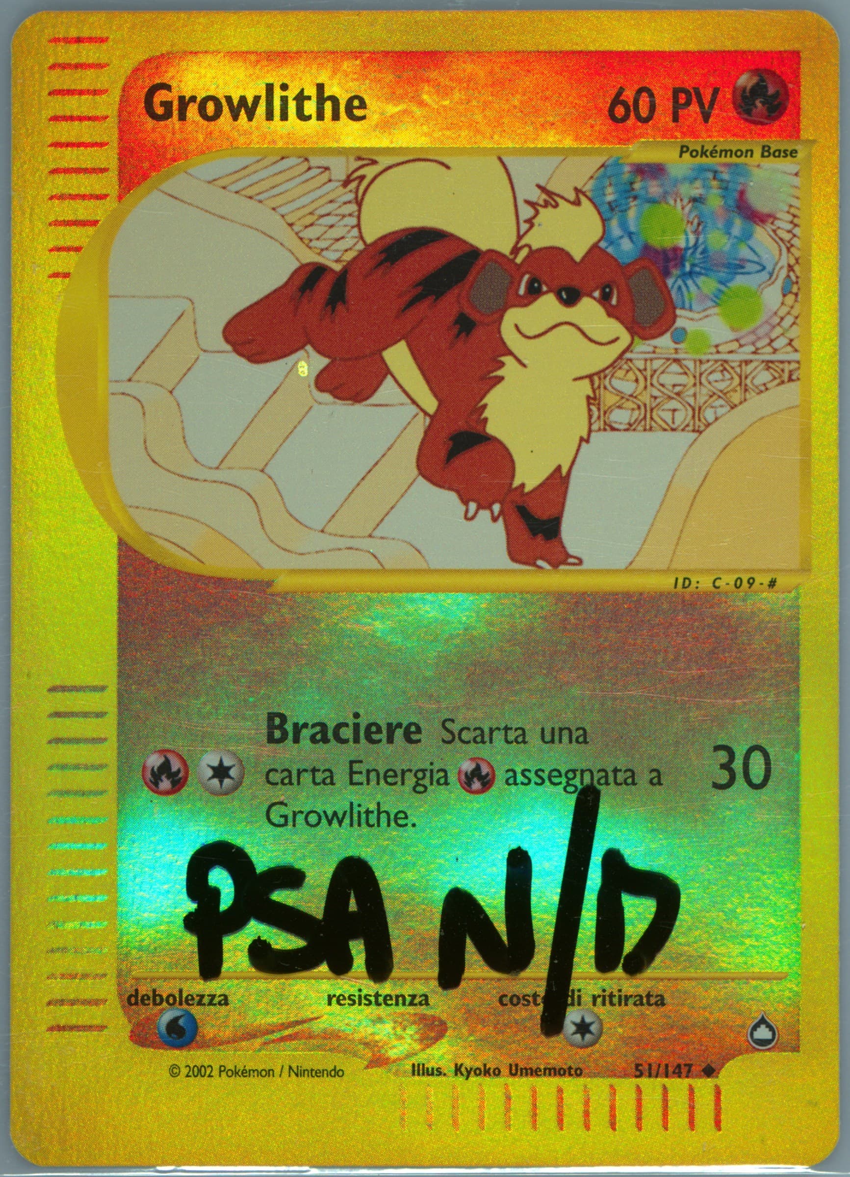 Growlithe-Reverse Foil Italian (51) 2003 Pokemon Aquapolis