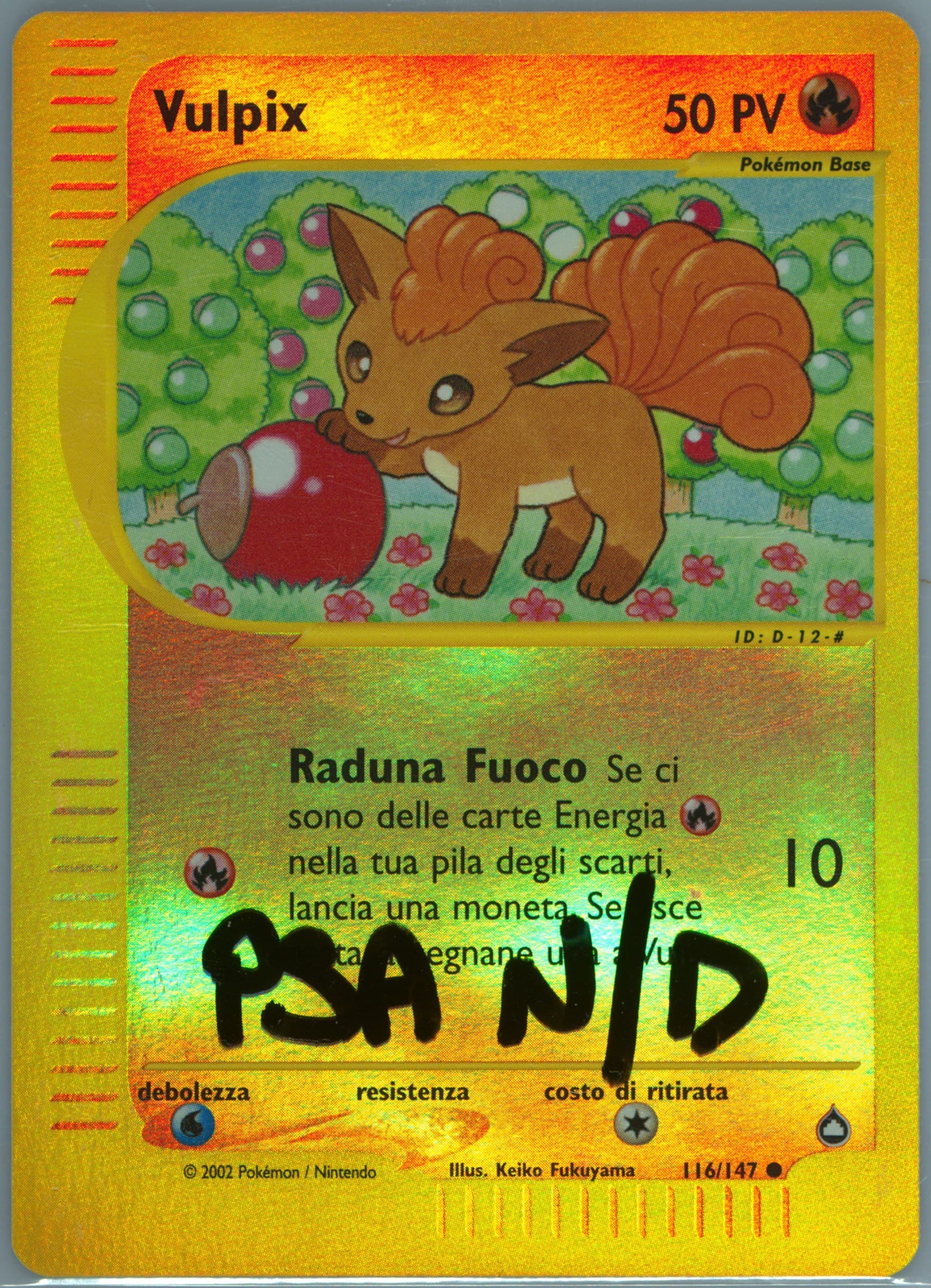 Vulpix-Reverse Foil Italian (116) 2003 Pokemon Aquapolis