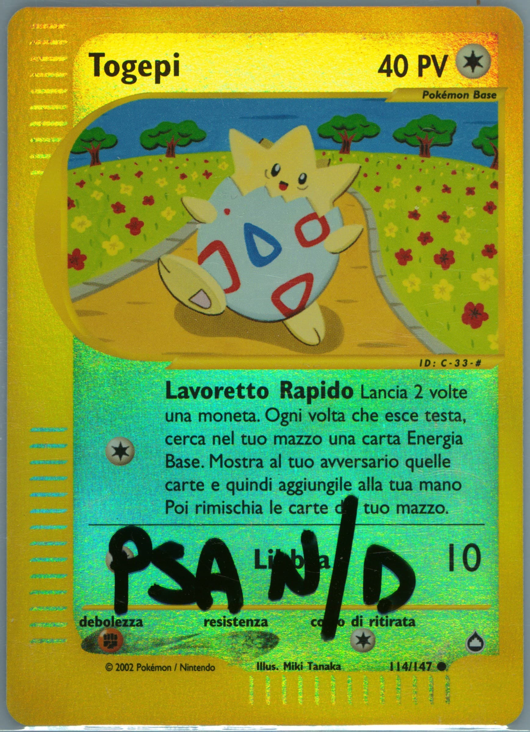 Togepi-Reverse Foil Italian (114) 2003 Pokemon Aquapolis