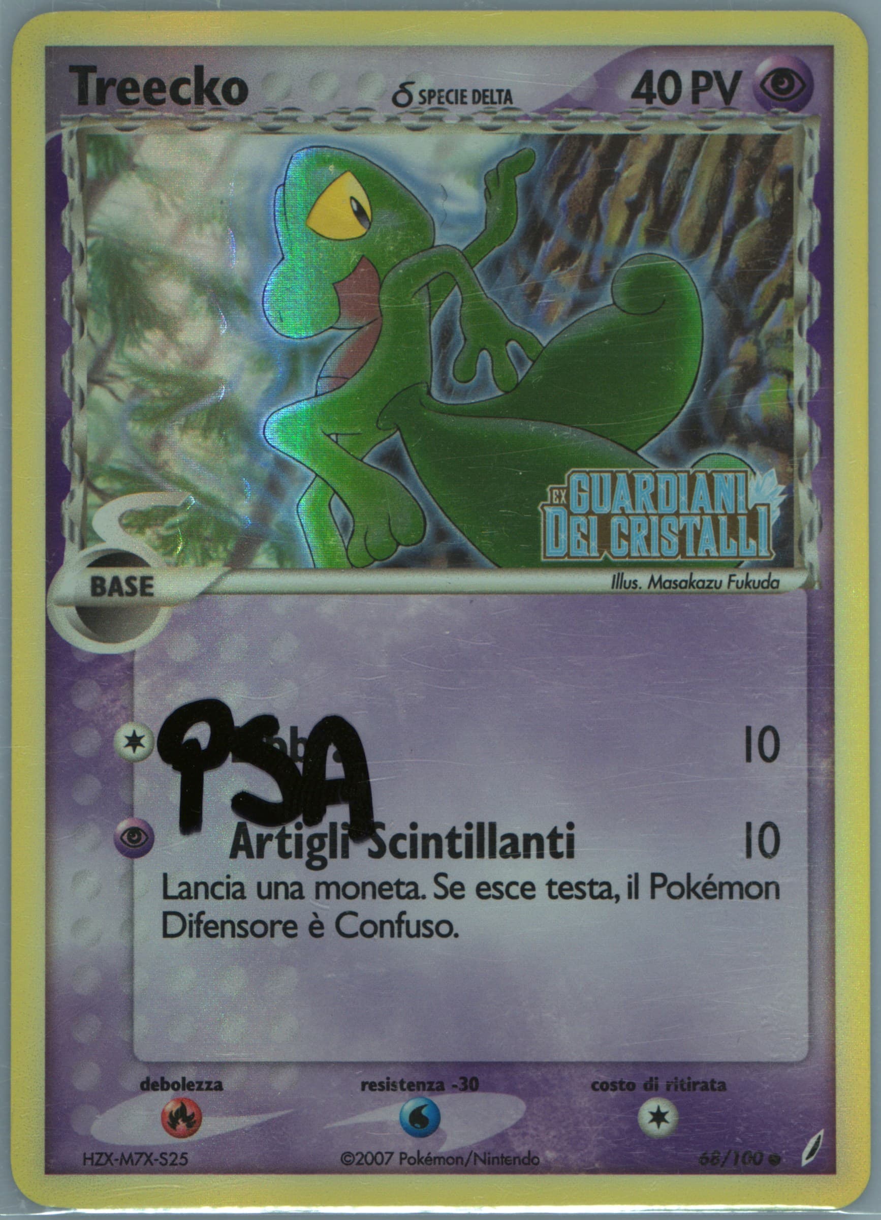 Treecko-Reverse Foil (68) 2007 Pokemon Italian EX Crystal Guardians