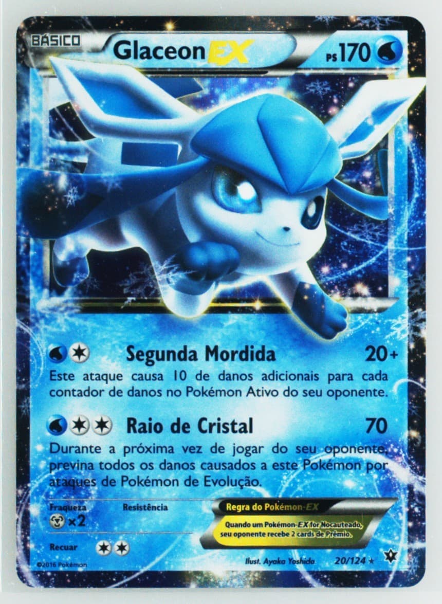 Glaceon EX Portuguese (20) 2016 Pokemon XY Fates Collide