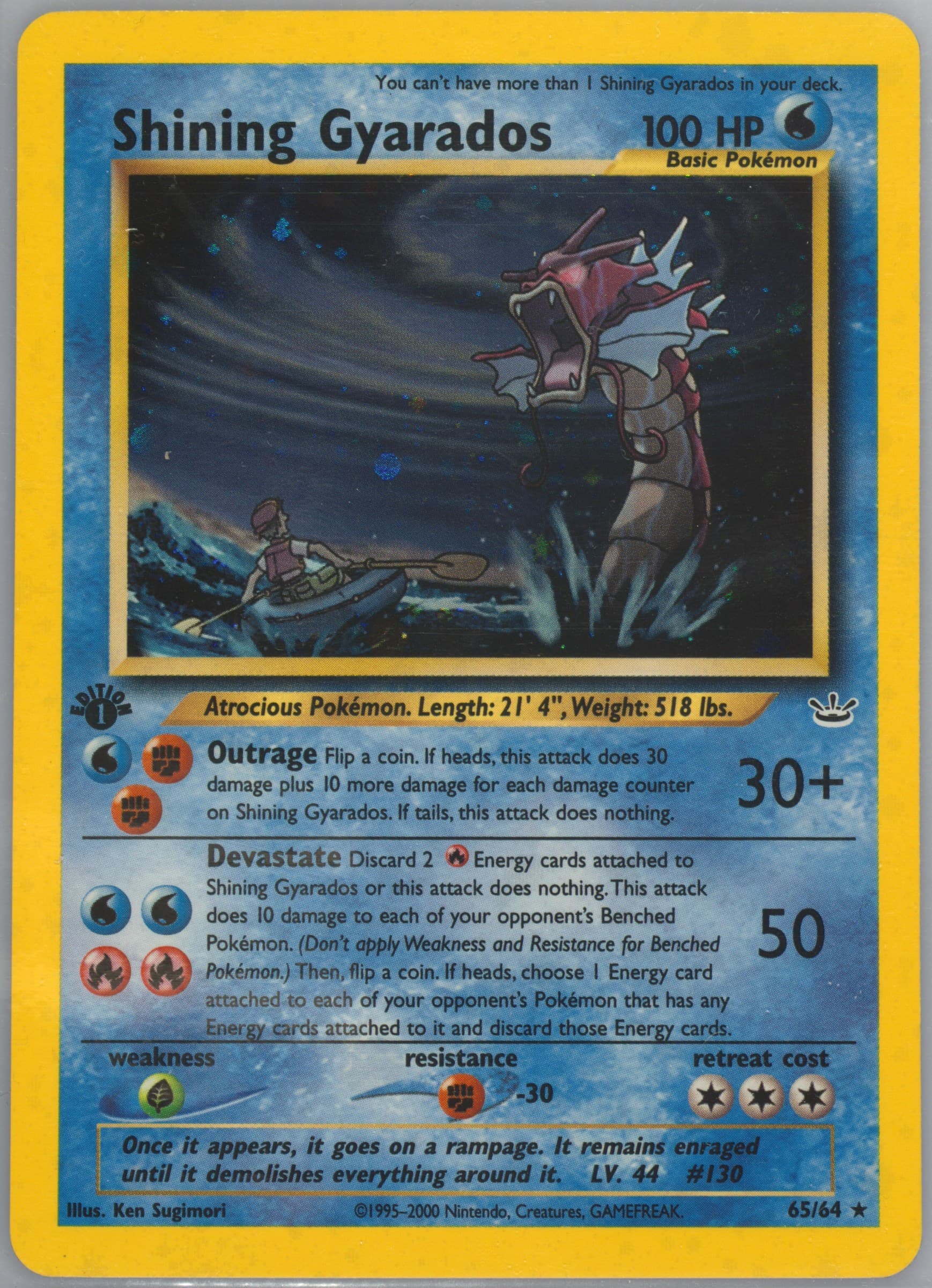Shining Gyarados-Holo 1st Edition (65) 2001 Pokemon Neo Revelation