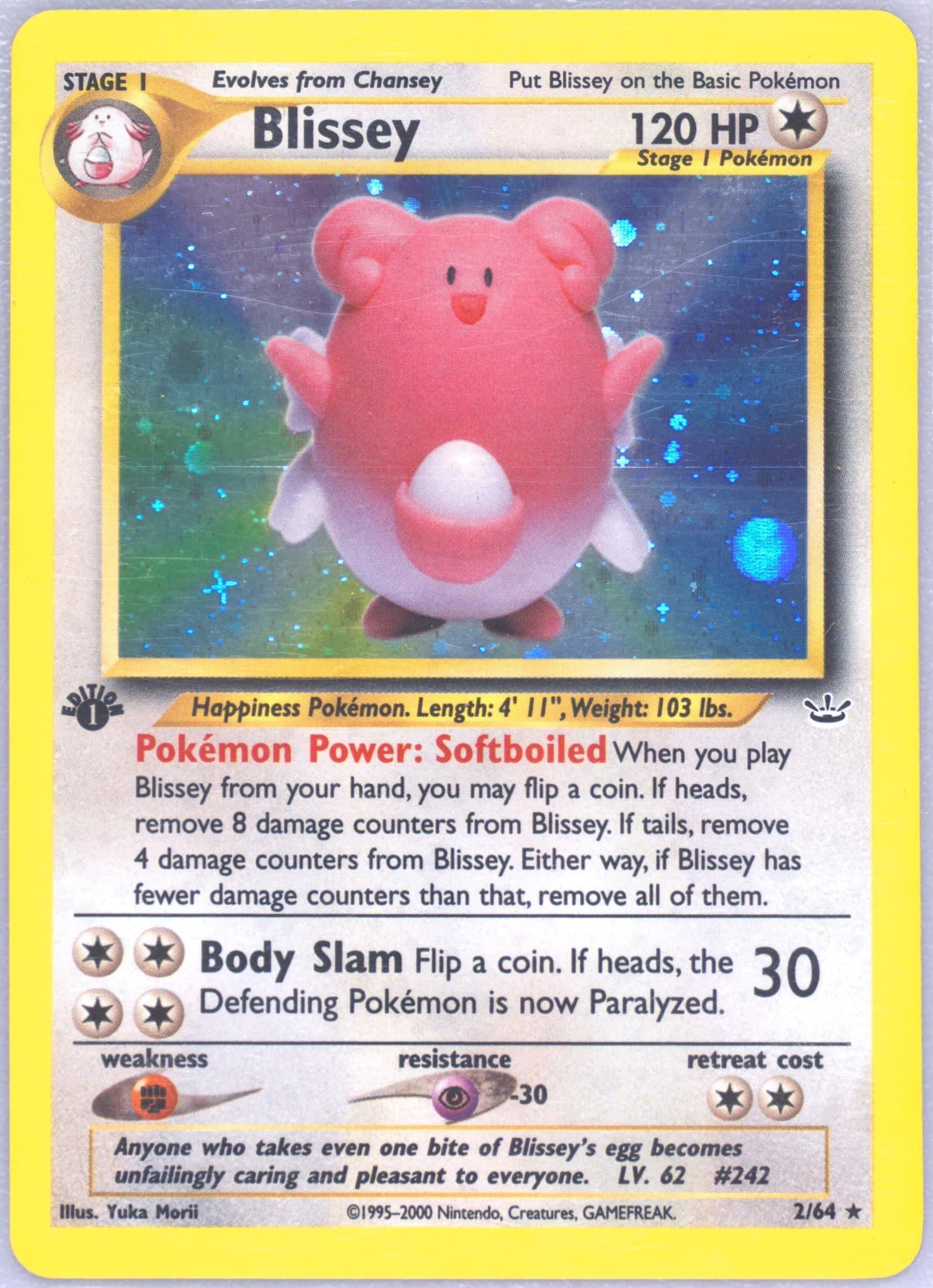 Blissey-Holo 1st Edition (2) 2001 Pokemon Neo Revelation
