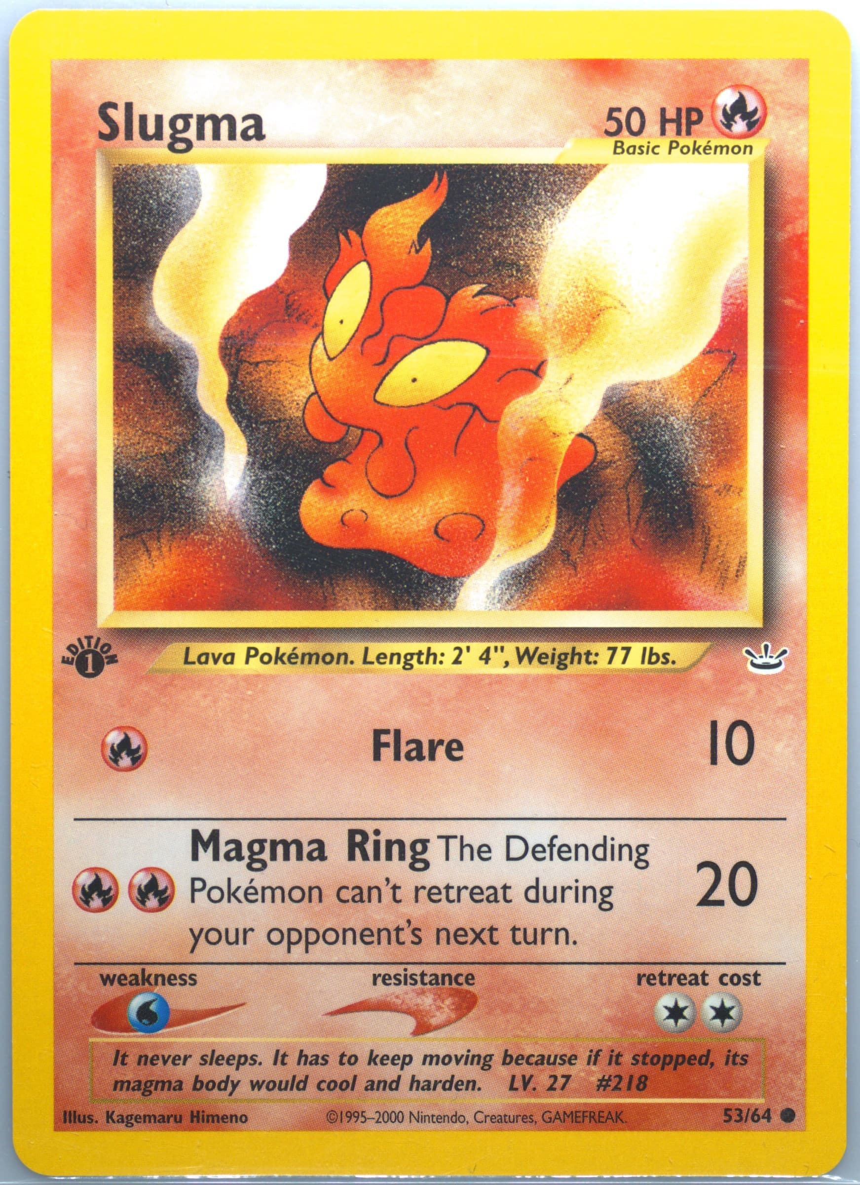 Slugma 1st Edition (53) 2001 Pokemon Neo Revelation