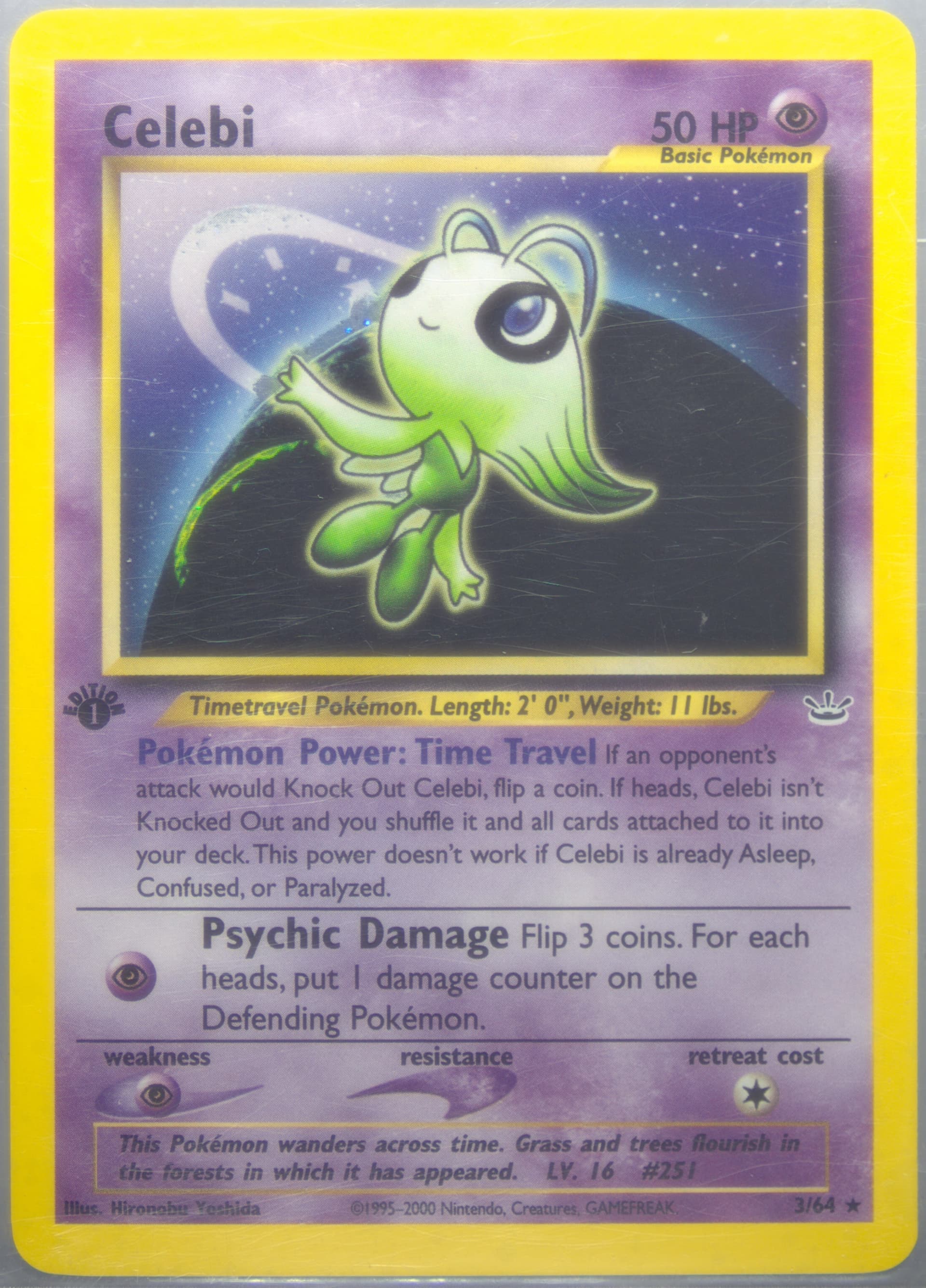 Celebi-Holo 1st Edition (3) 2001 Pokemon Neo Revelation
