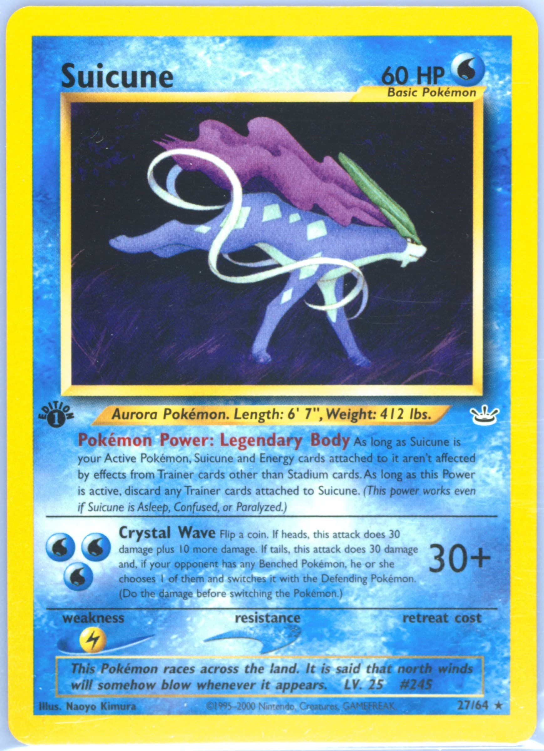 Suicune 1st Edition (27) 2001 Pokemon Neo Revelation