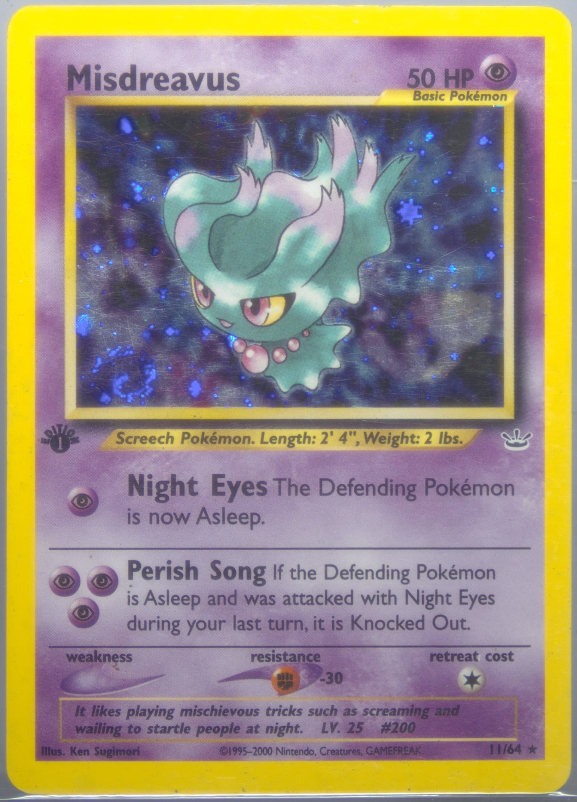 Misdreavus-Holo 1st Edition (11) 2001 Pokemon Neo Revelation