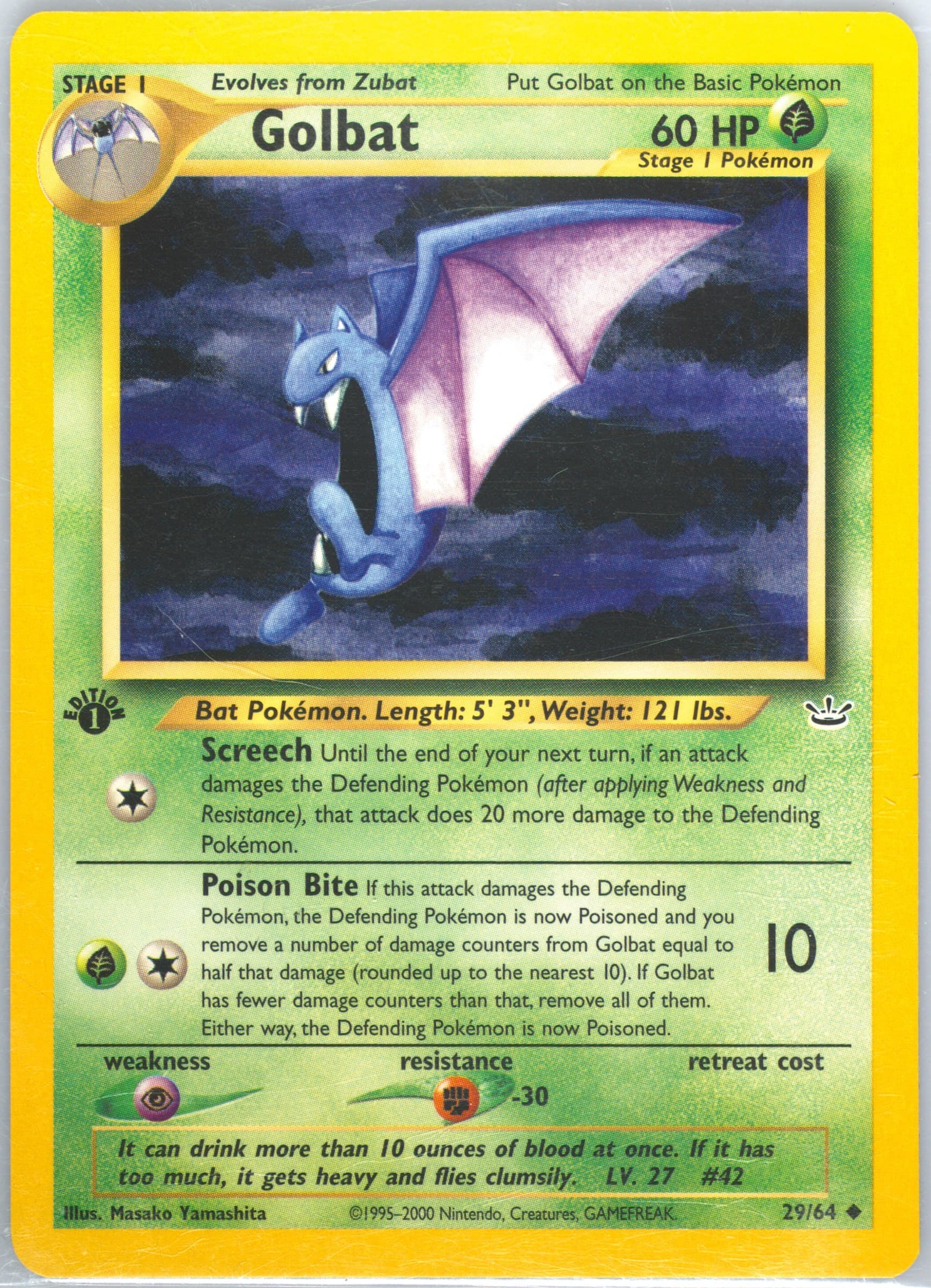 Golbat 1st Edition (29) 2001 Pokemon Neo Revelation