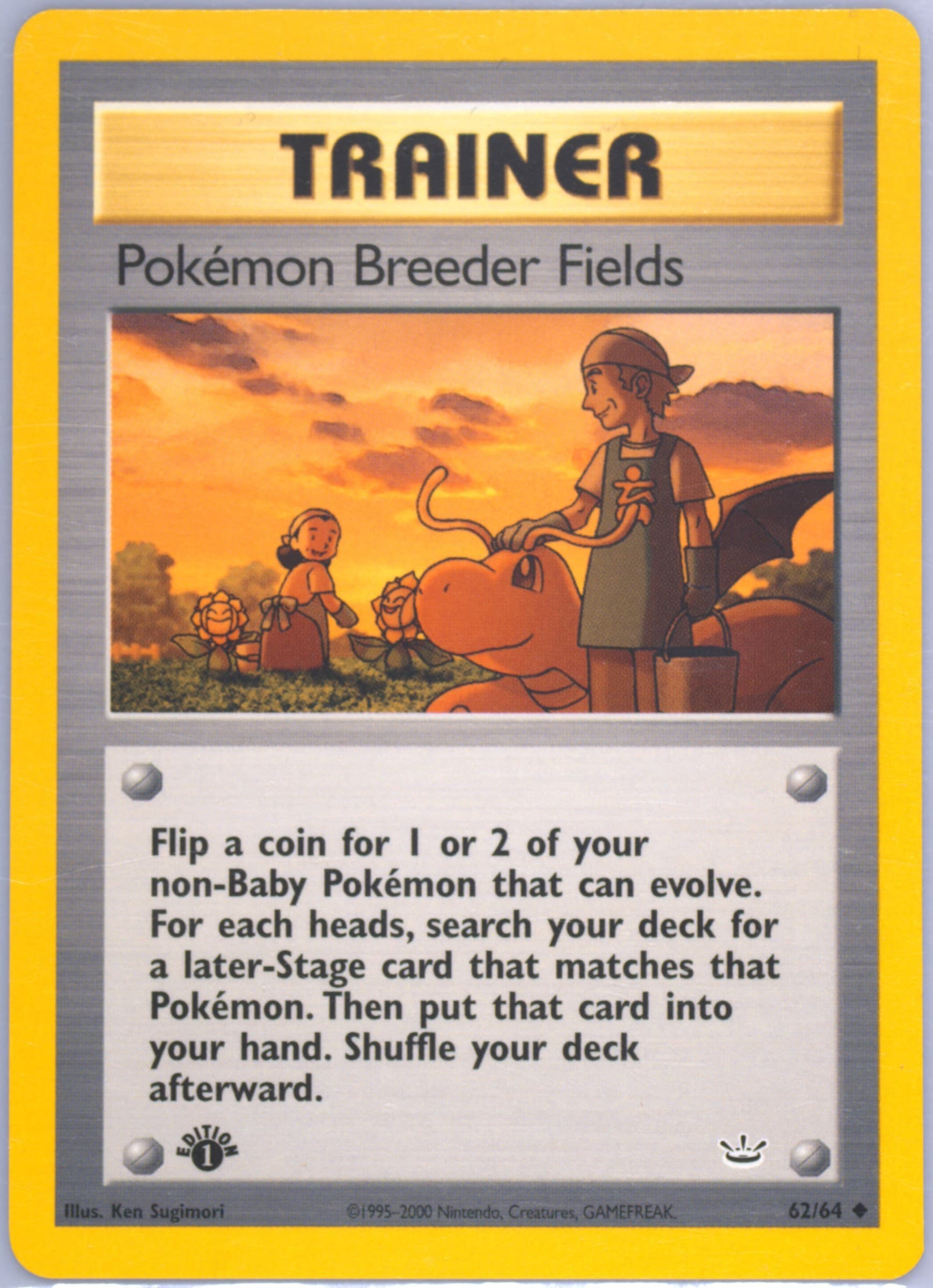 Pokemon Breeder Fields 1st Edition (62) 2001 Pokemon Neo Revelation