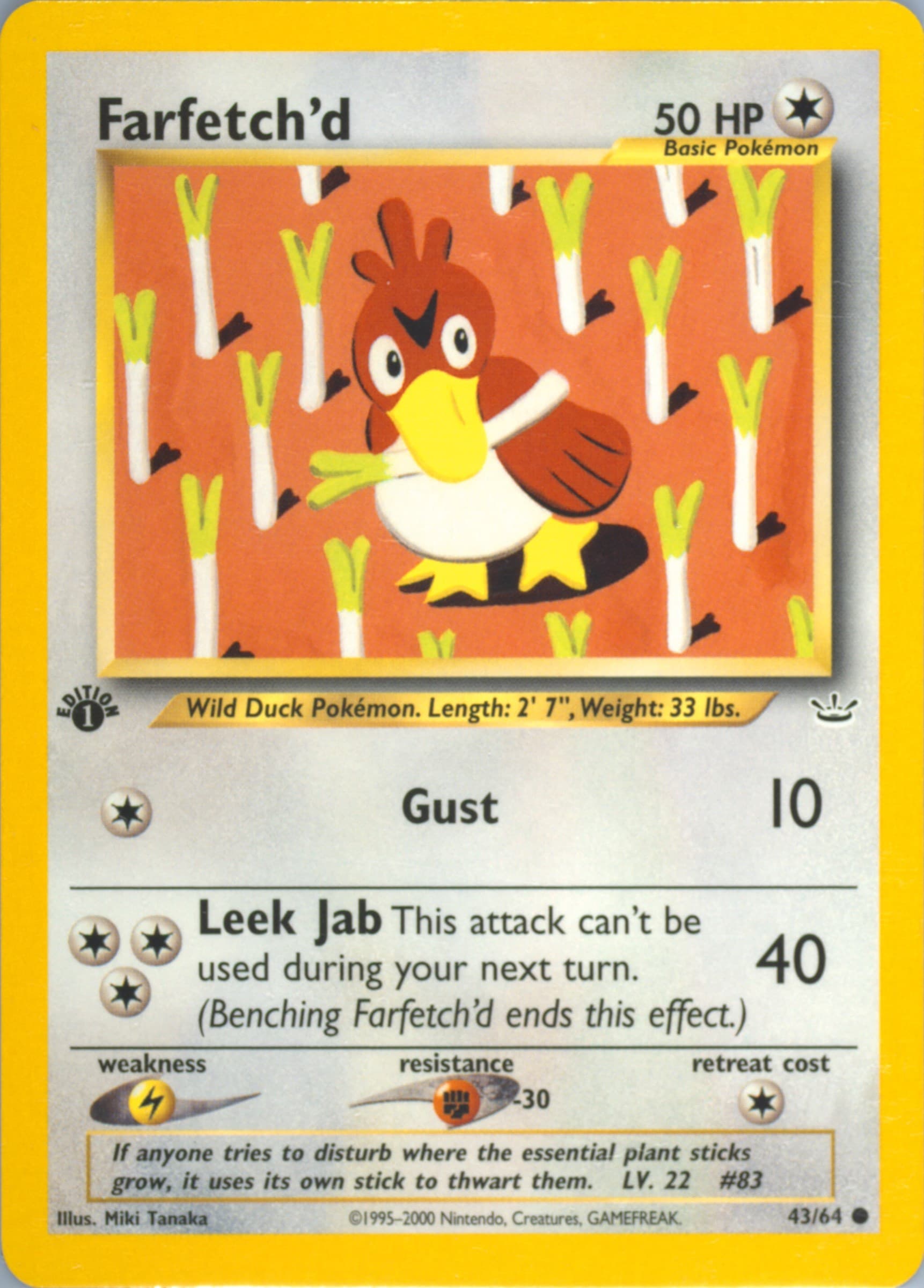 Farfetch'd 1st Edition (43) 2001 Pokemon Neo Revelation