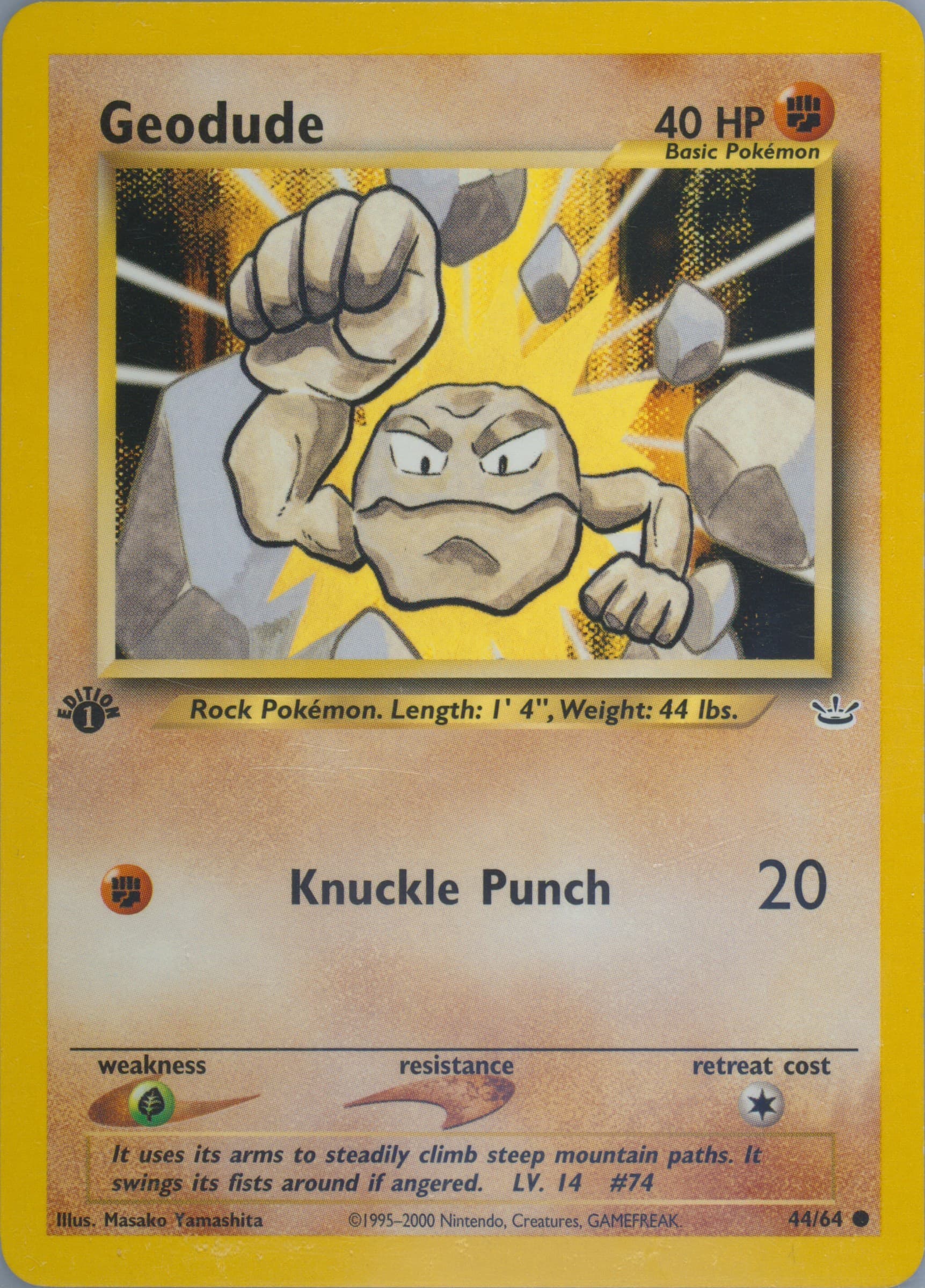 Geodude 1st Edition (44) 2001 Pokemon Neo Revelation
