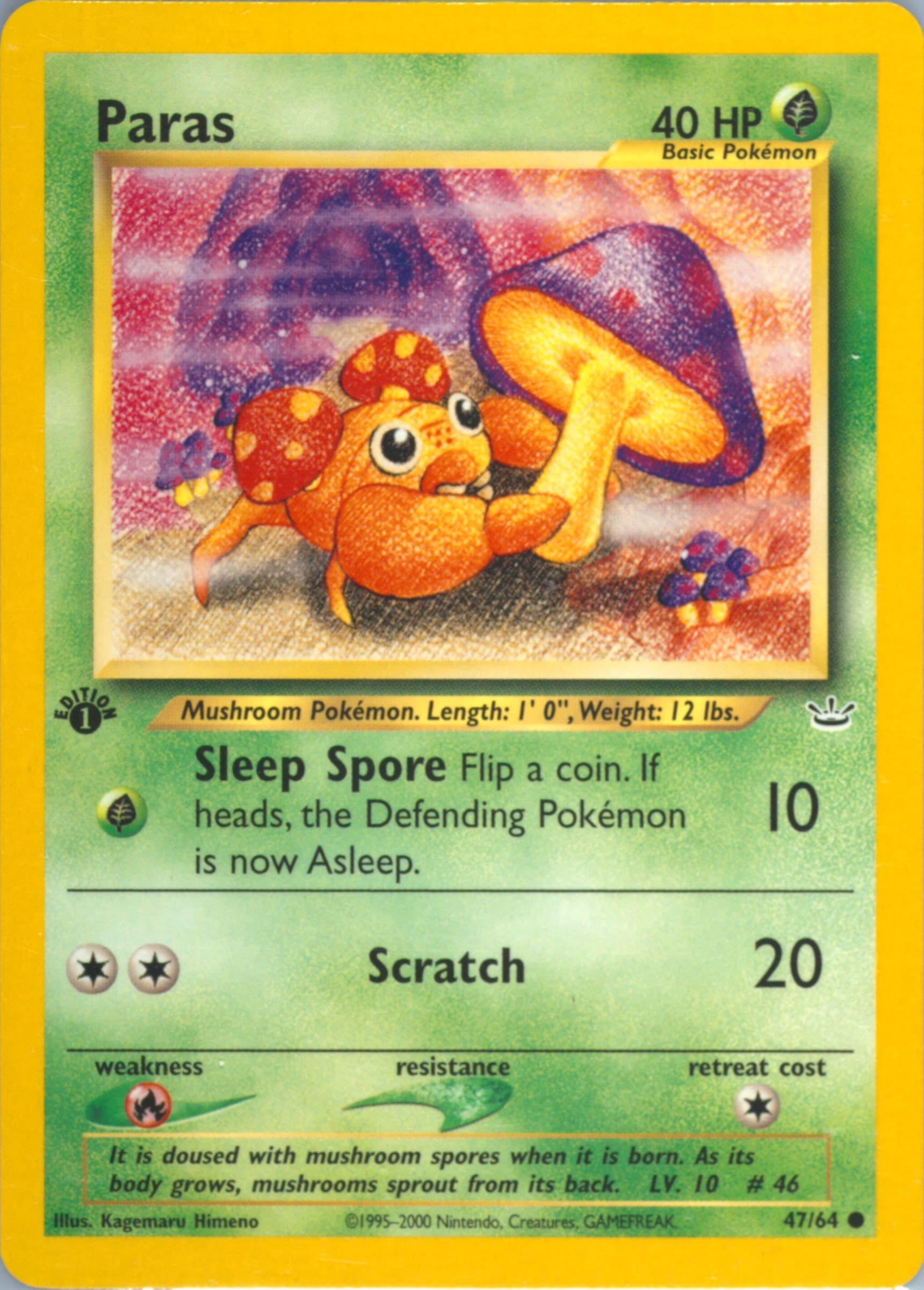 Paras 1st Edition (47) 2001 Pokemon Neo Revelation