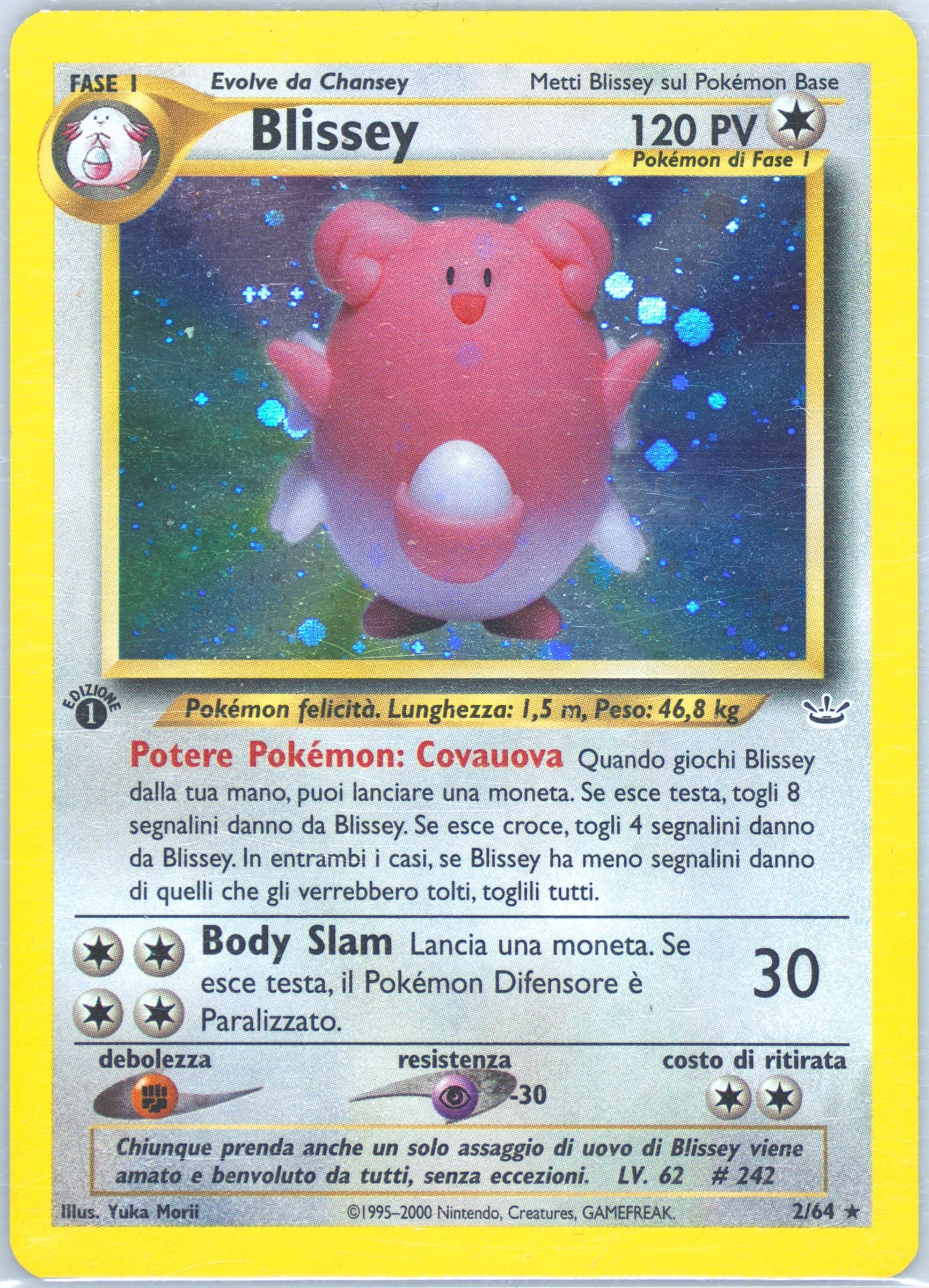 Blissey-Holo 1st Edition (2) 2001 Pokemon Italian Neo Revelation