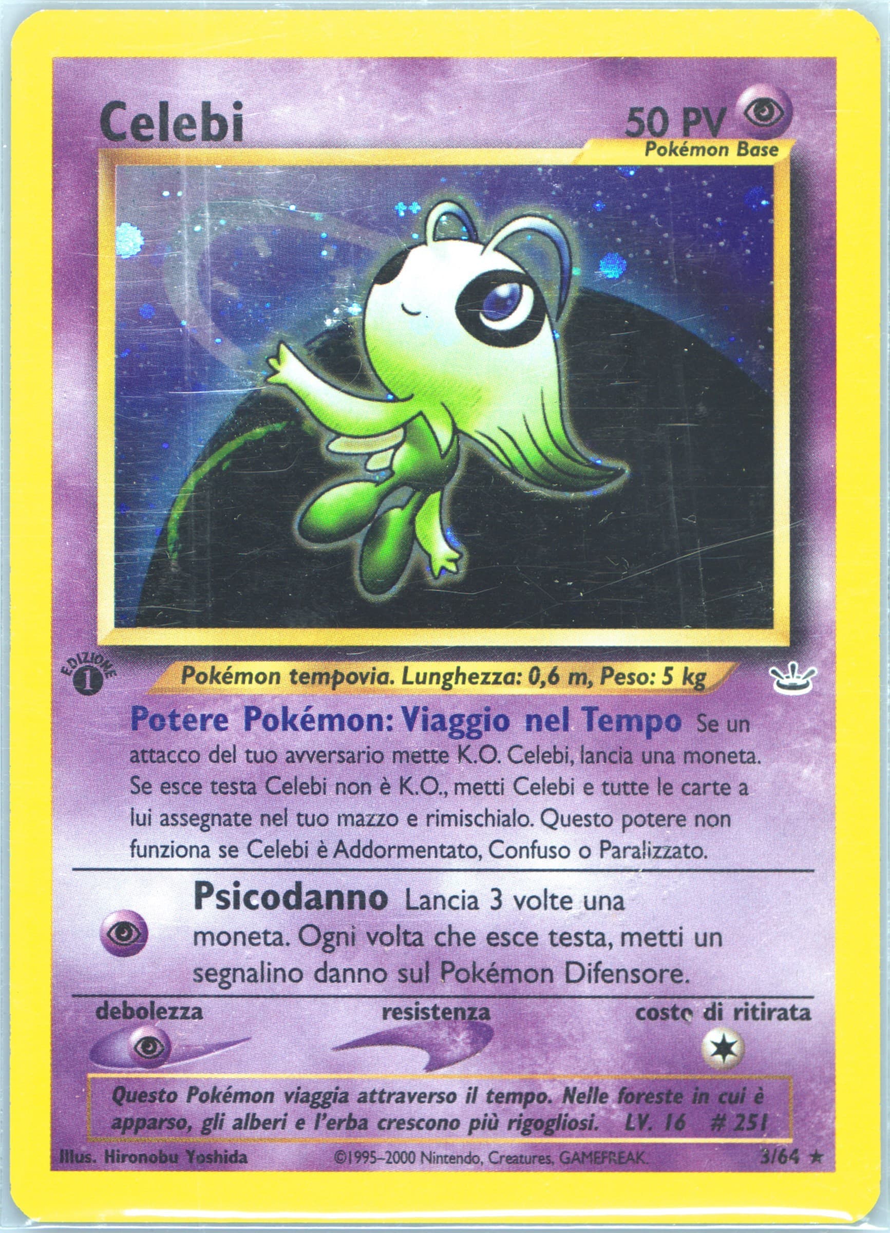Celebi-Holo 1st Edition (3) 2001 Pokemon Italian Neo Revelation