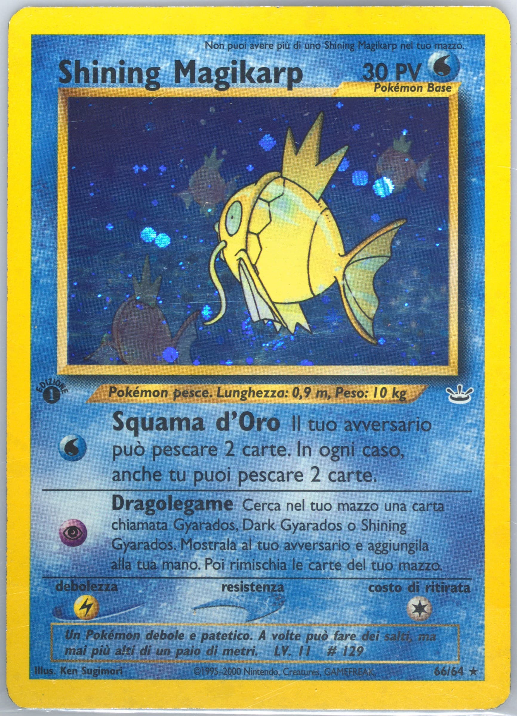 Shining Magikarp-Holo 1st Edition (66) 2001 Pokemon Italian Neo Revelation