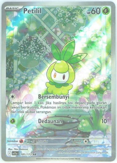 Petilil Art Rare (181) 2025 Pokemon Indonesian Sv11s I-Black & White