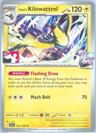 Iono's Kilowattrel (055) 2025 Pokemon Play! Pokemon Prize Pack: Series 7