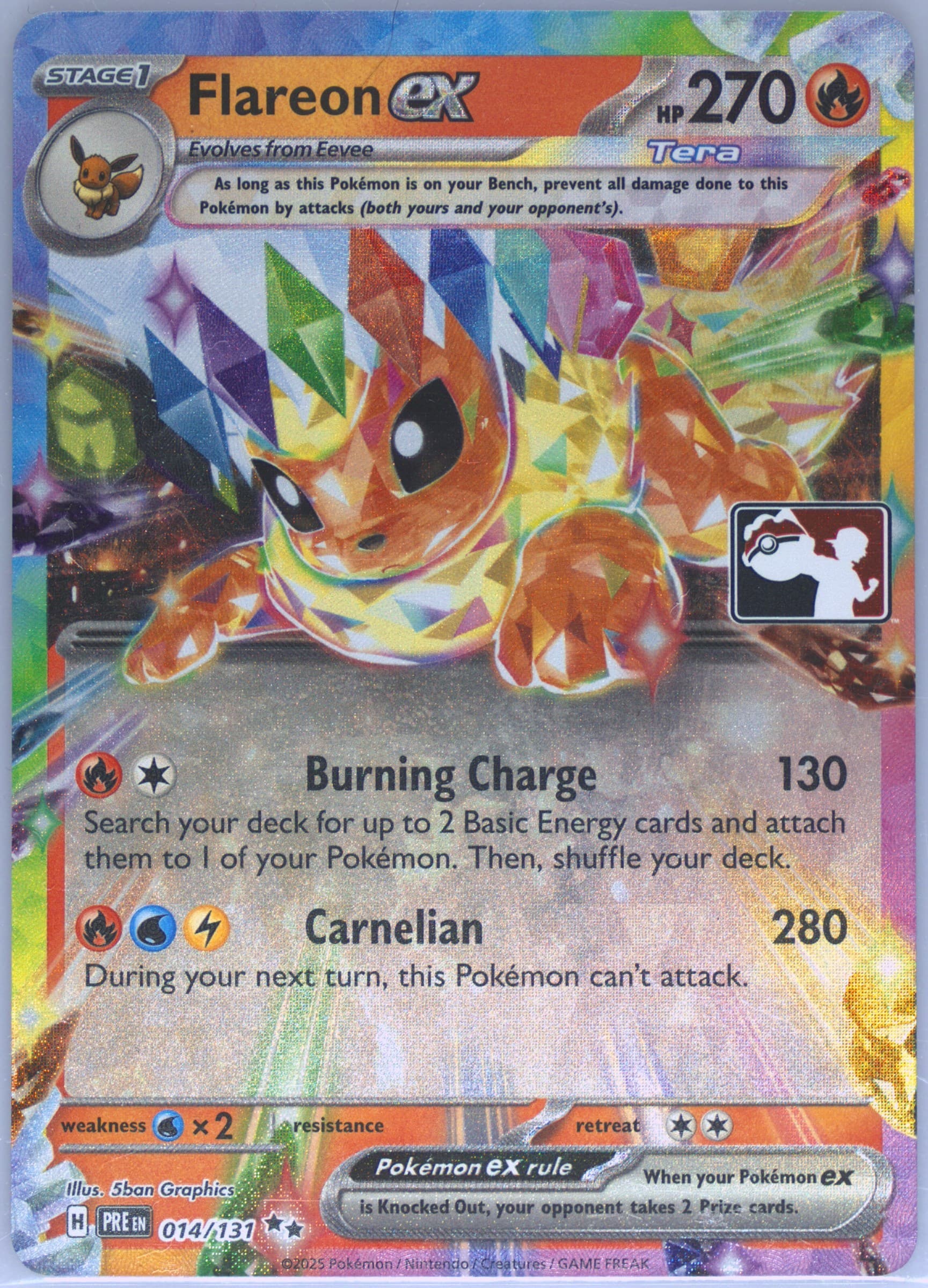 Flareon EX (014) 2025 Pokemon Play! Pokemon Prize Pack: Series 7