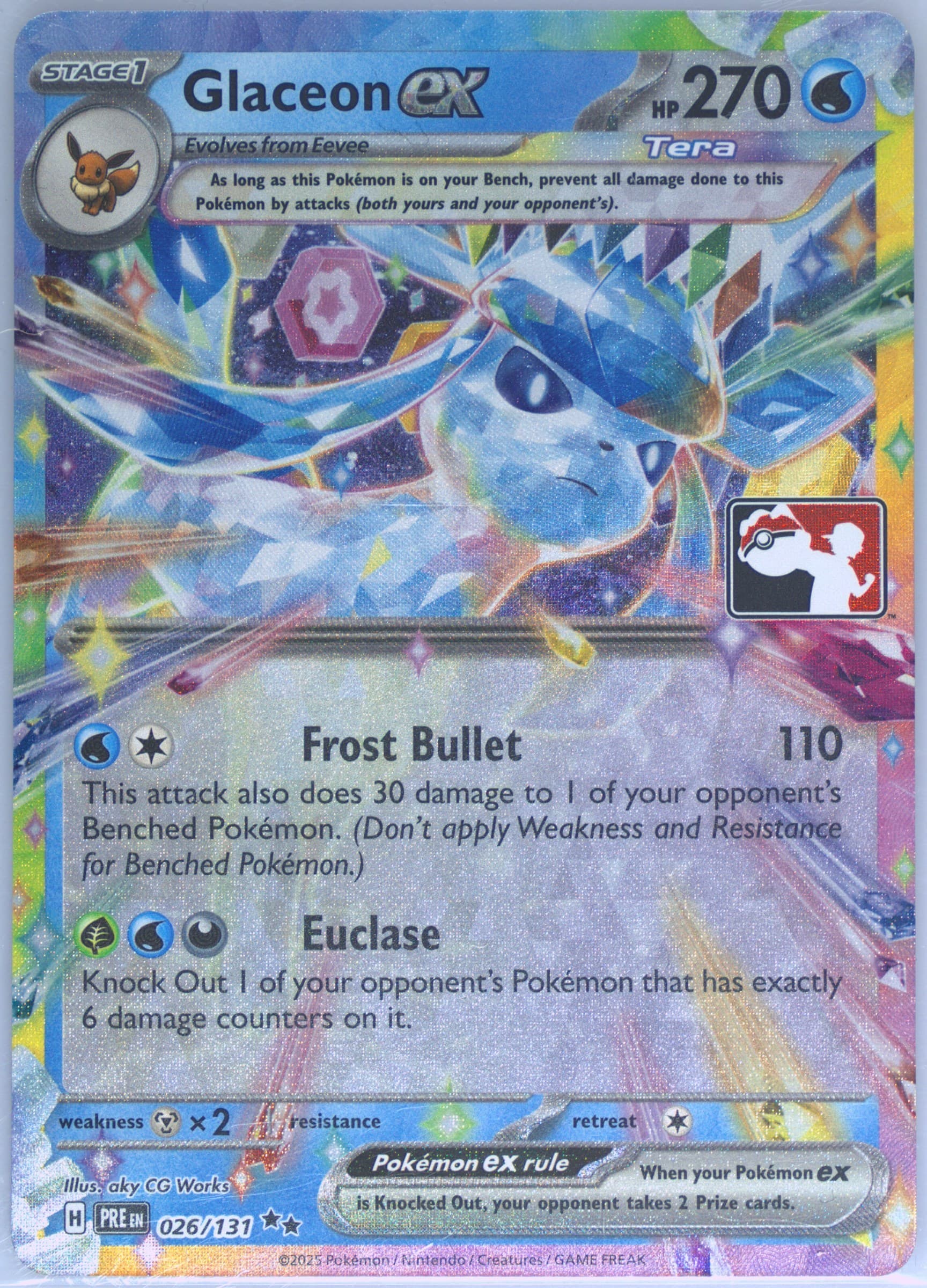 Glaceon EX (026) 2025 Pokemon Play! Pokemon Prize Pack: Series 7
