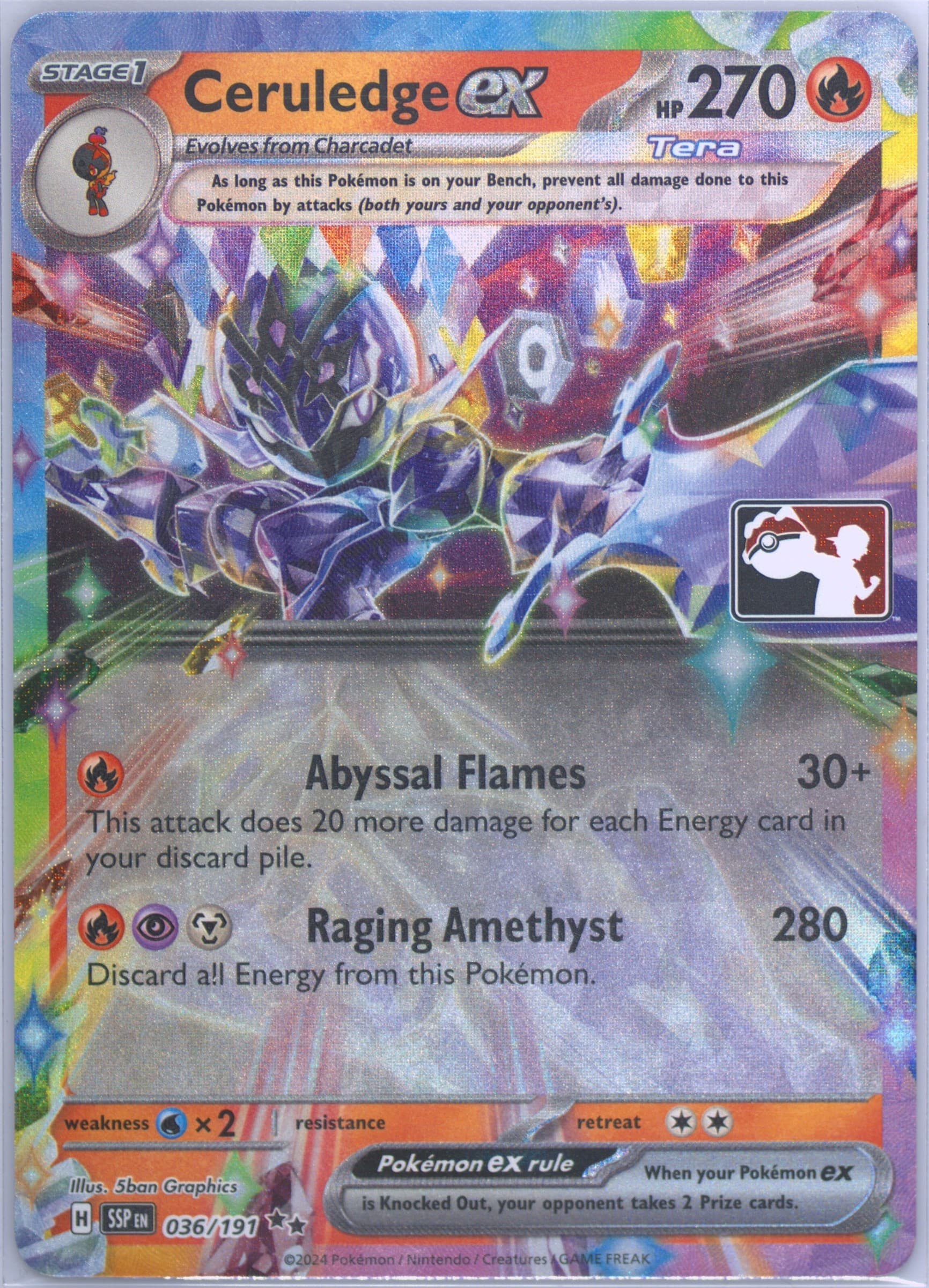 Ceruledge EX (036) 2025 Pokemon Play! Pokemon Prize Pack: Series 7