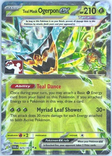 Teal Mask Ogerpon EX (025) 2025 Pokemon Play! Pokemon Prize Pack