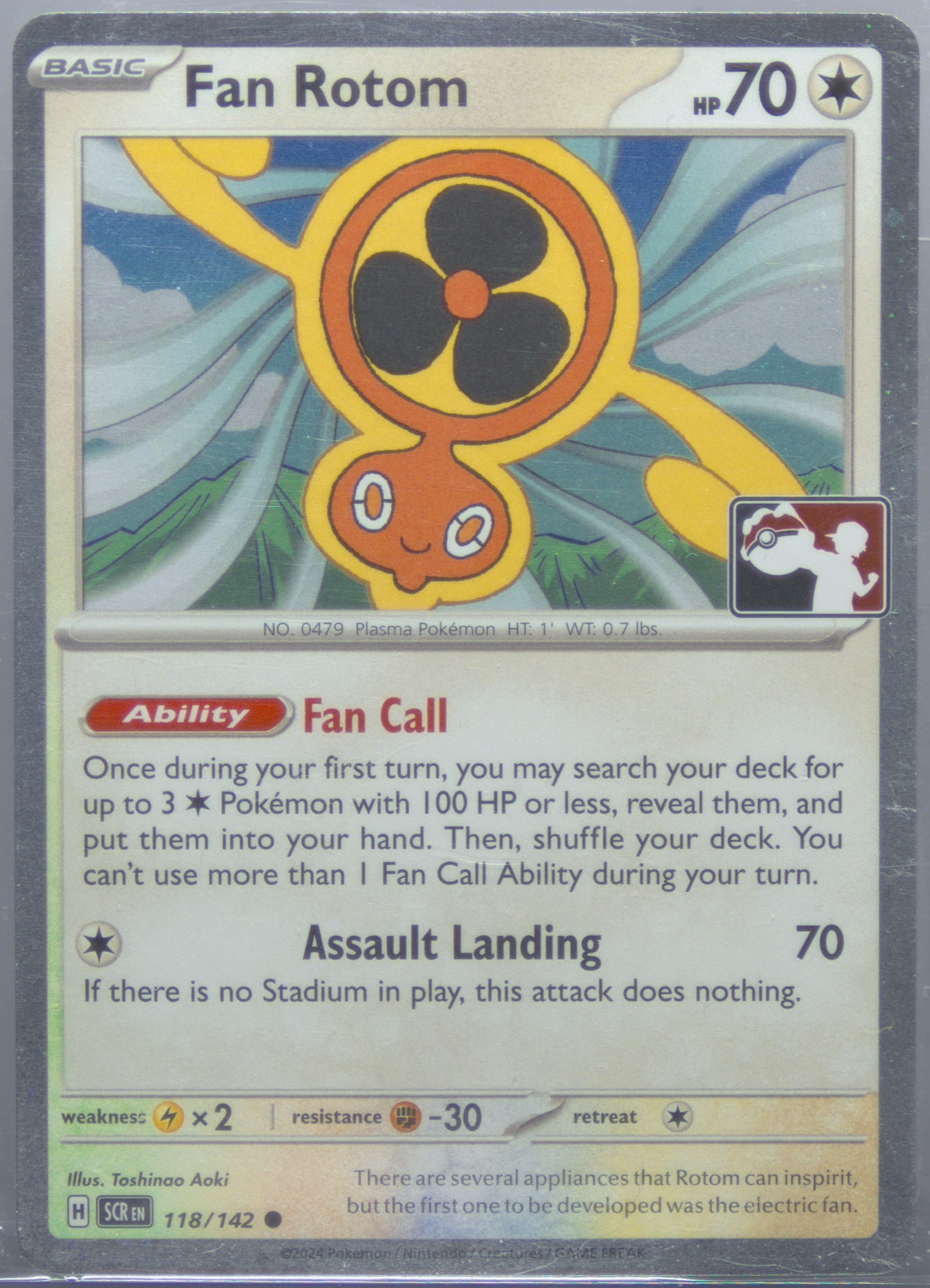 Fan Rotom (118) 2025 Pokemon Play! Pokemon Prize Pack