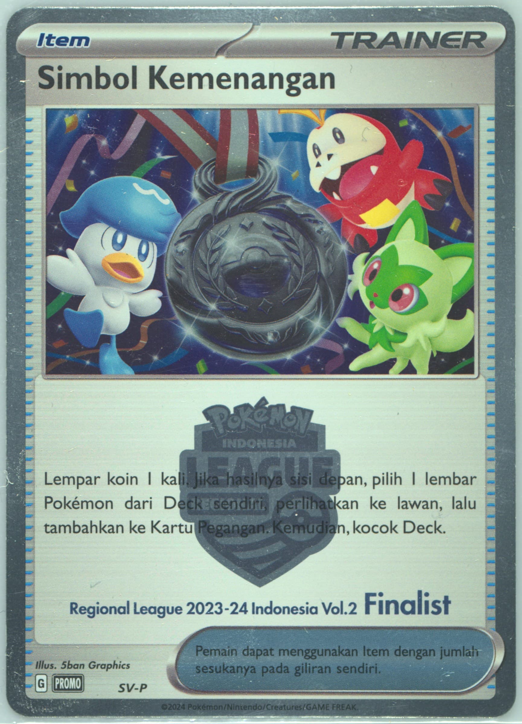 Victory Symbol Regional League 2023-2024 Indonesia Volume 2-Finalist (SV-P) 2024 Pokemon Indonesian SV-P Promo