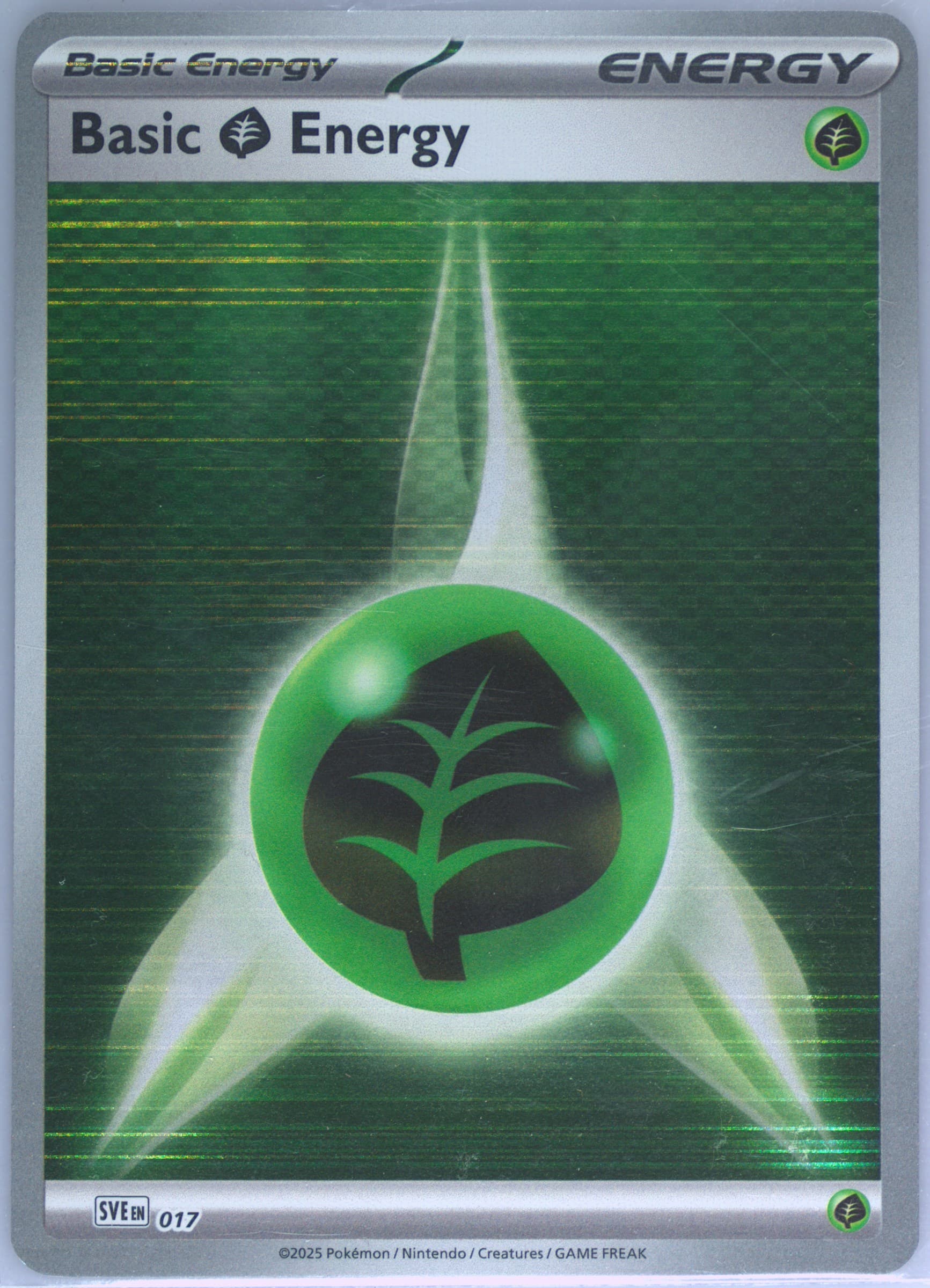 Basic Grass Energy Tinsel Holo (017) 2025 Pokemon Sve EN-Basic Energies