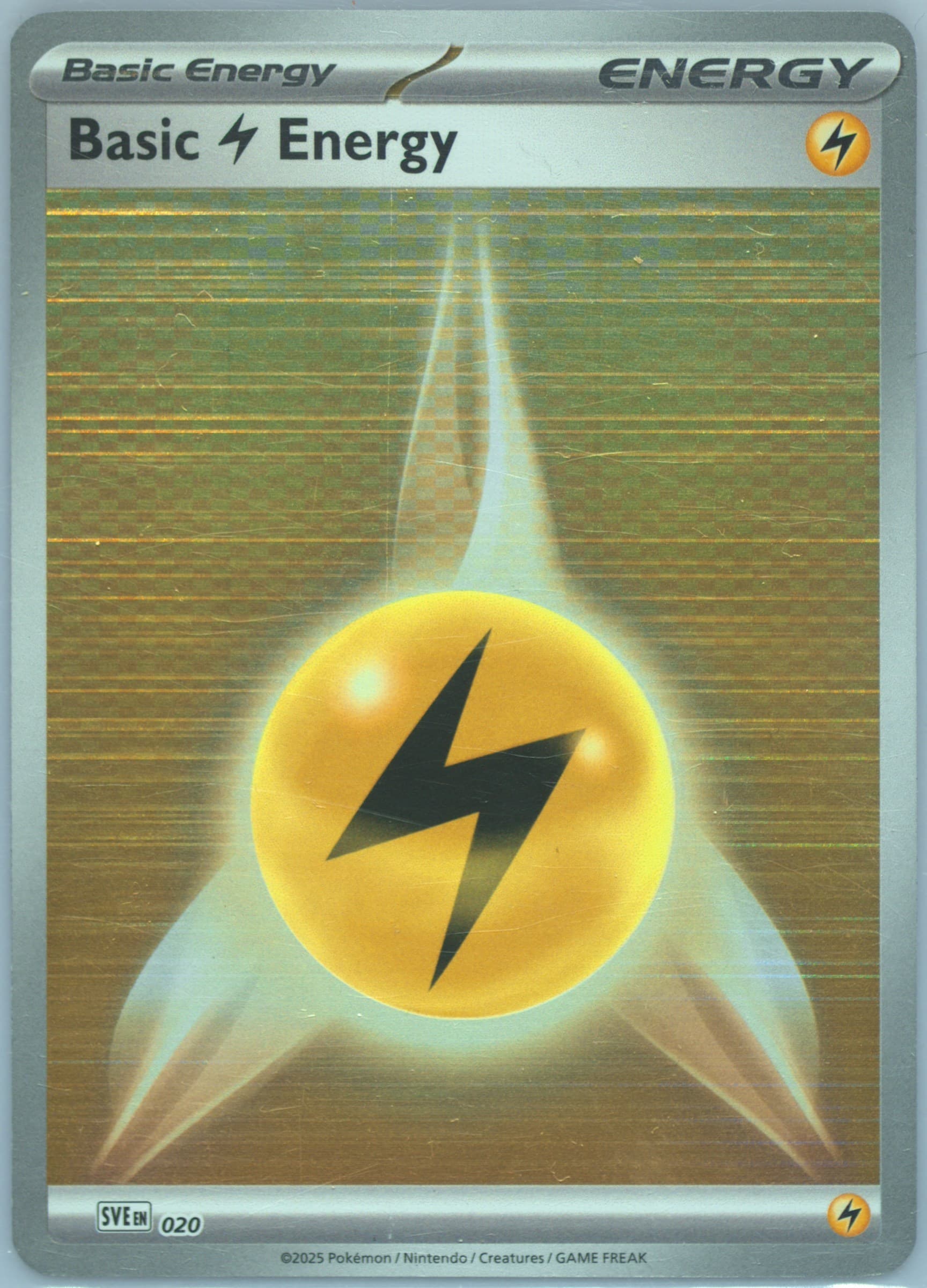 Basic Lightning Energy Tinsel Holo (020) 2025 Pokemon Sve EN-Basic Energies