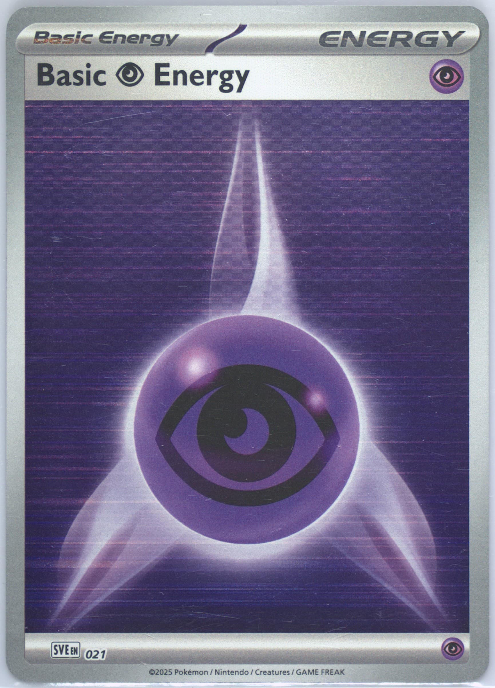 Basic Psychic Energy Tinsel Holo (021) 2025 Pokemon Sve EN-Basic Energies