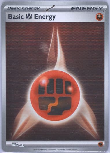 Basic Fighting Energy Tinsel Holo (022) 2025 Pokemon Sve EN-Basic Energies