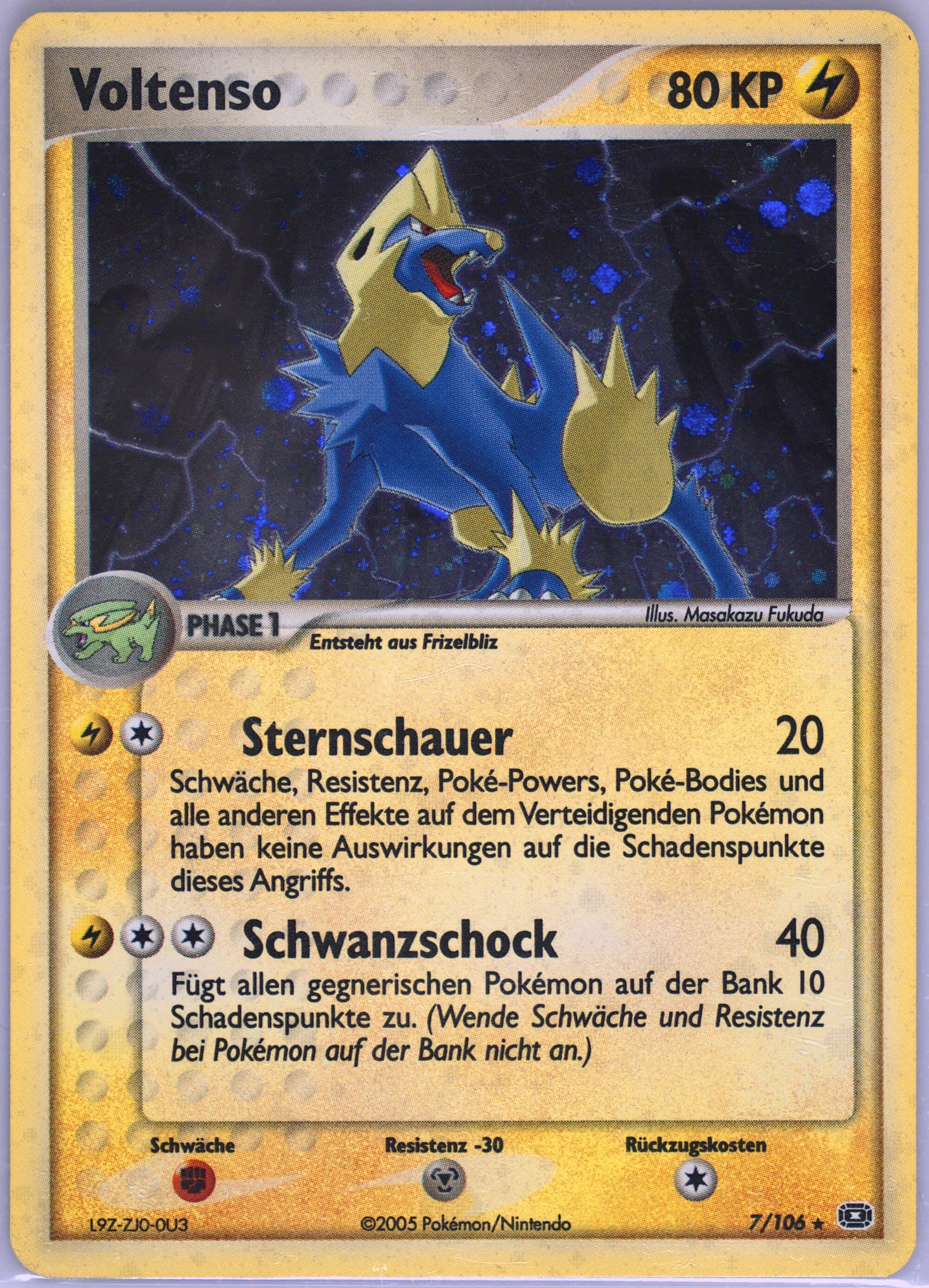 Voltenso-Holo German (7) 2005 Pokemon EX Emerald