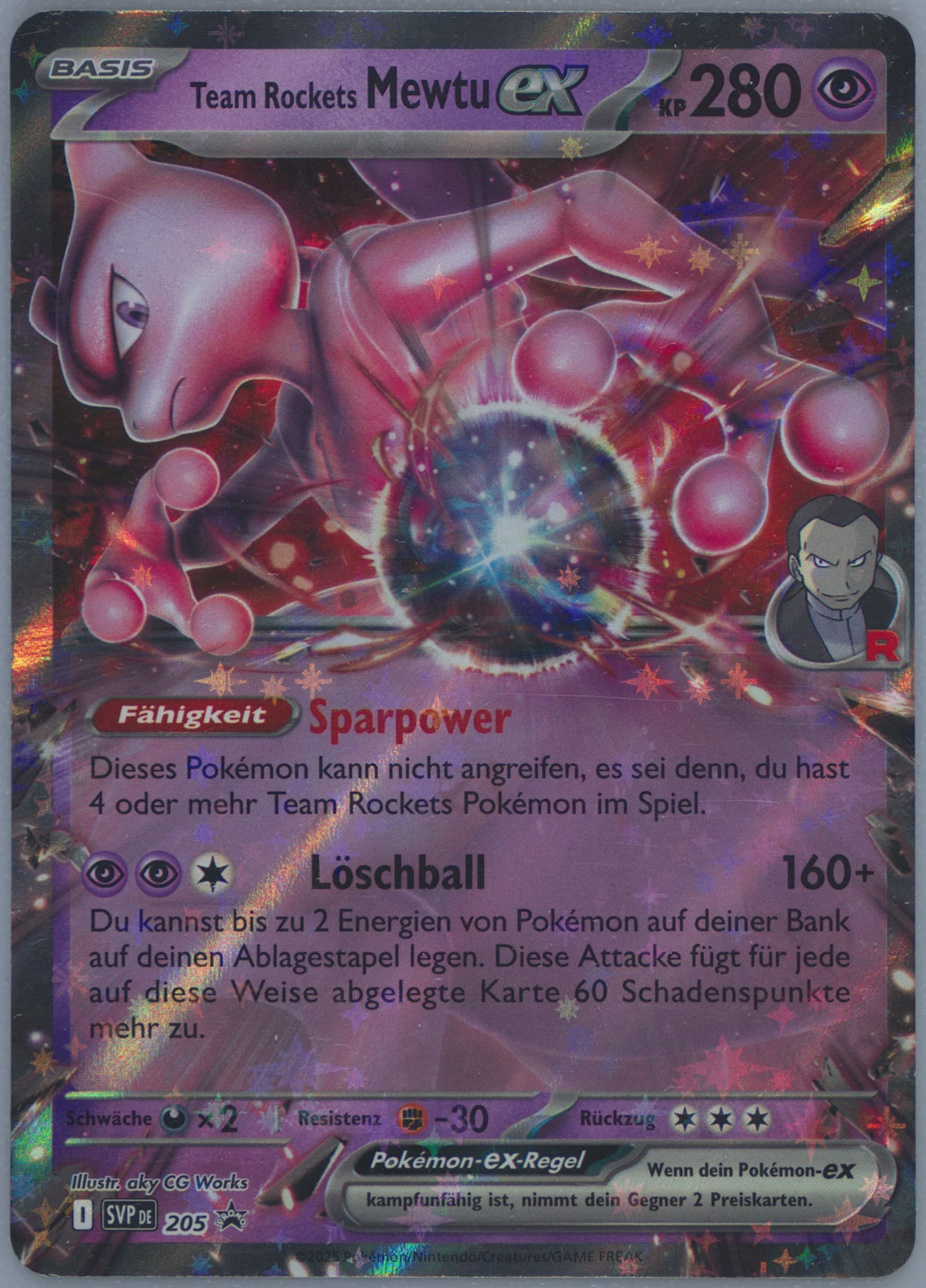 Team Rocket's Mewtwo EX Team Rocket's Mewtwo EX Collection (205) 2025 Pokemon German Svp de-SV Black Star Promo