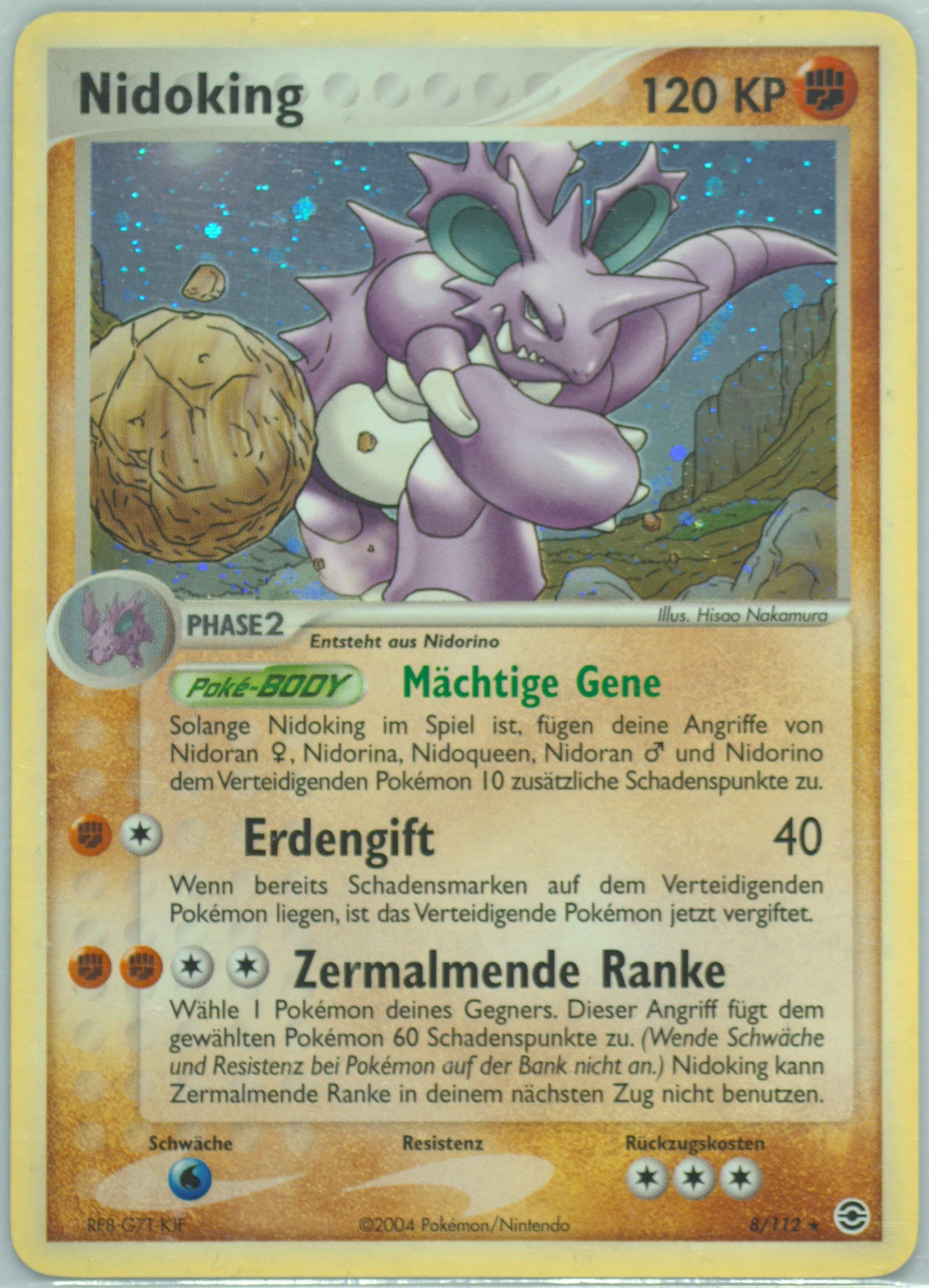 Nidoking-Holo German (8) 2004 Pokemon EX Fire Red & Leaf Green
