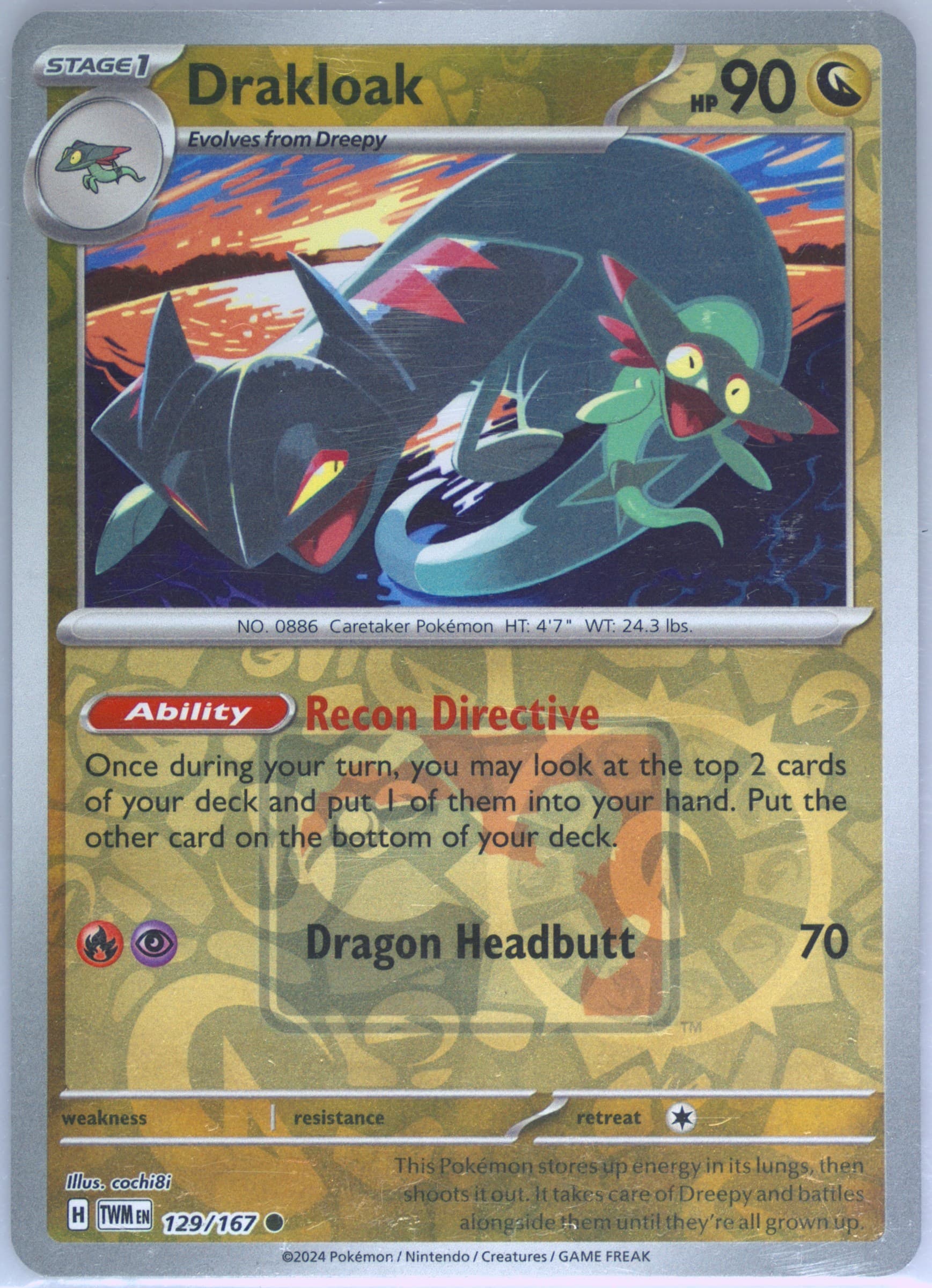 Drakloak Pokemon League (129) 2025 Pokemon Twm EN-Twilight Masquerade