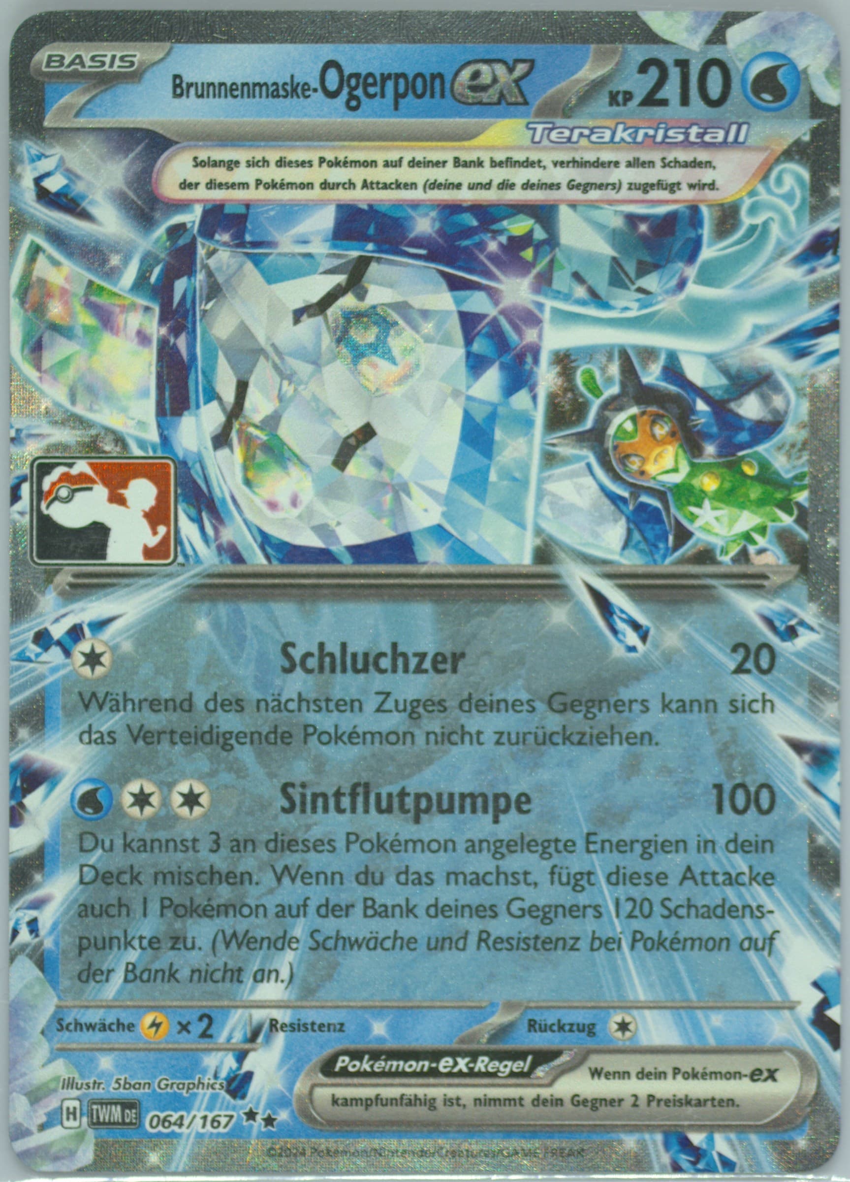 Wellspring Mask Ogerpon EX (064) 2025 Pokemon German Play! Pokemon Prize Pack: Series 6