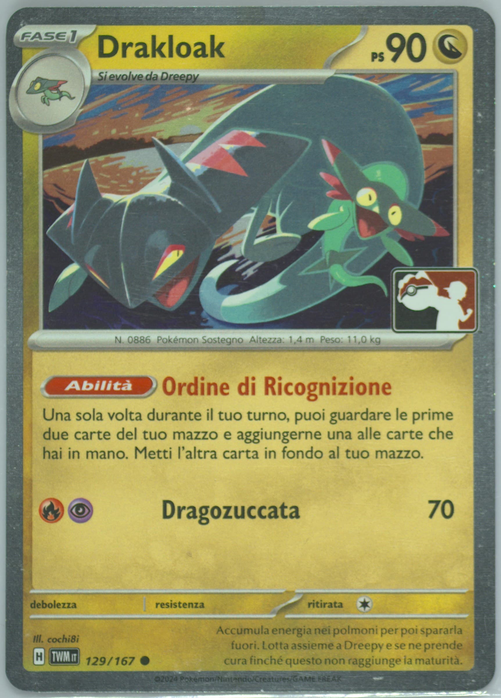 Drakloak (129) 2025 Pokemon Italian Play! Pokemon Prize Pack: Series 6