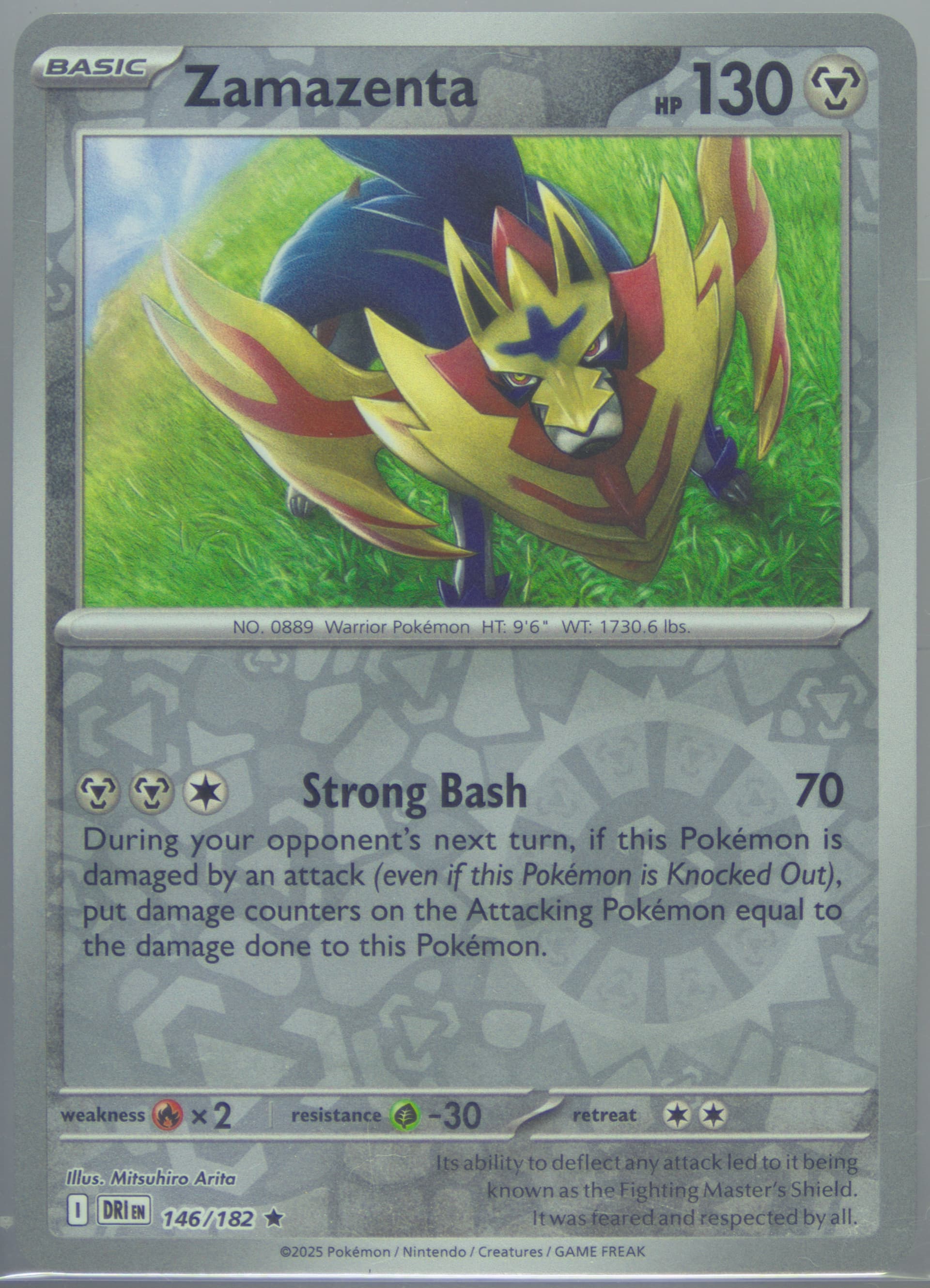 Zamazenta Reverse Holo (146) 2025 Pokemon Dri EN-Destined Rivals