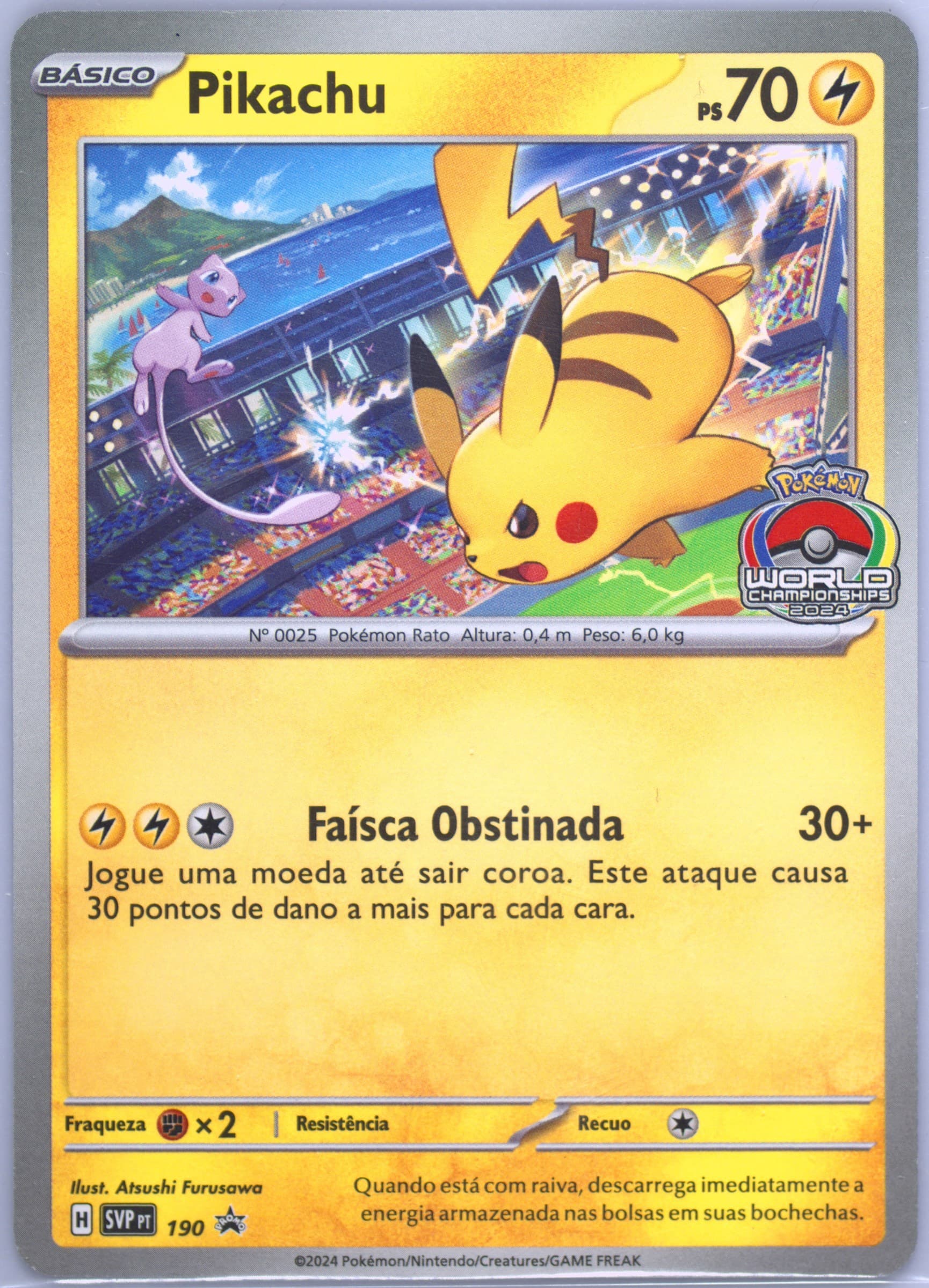 Pikachu World Championships (190) 2024 Pokemon Portuguese Svp PT-SV Black Star Promo