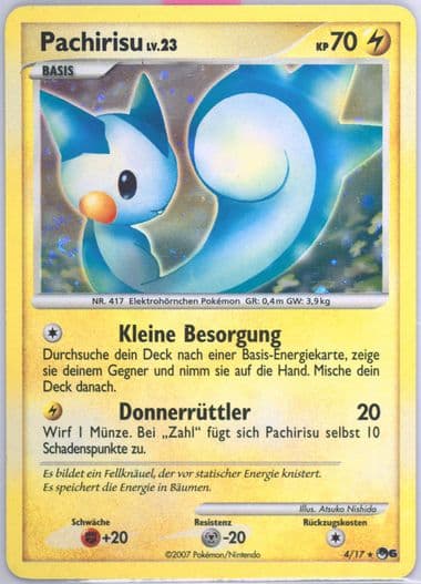 Pachirisu-Holo German (4) 2007 Pokemon Pop Series 6