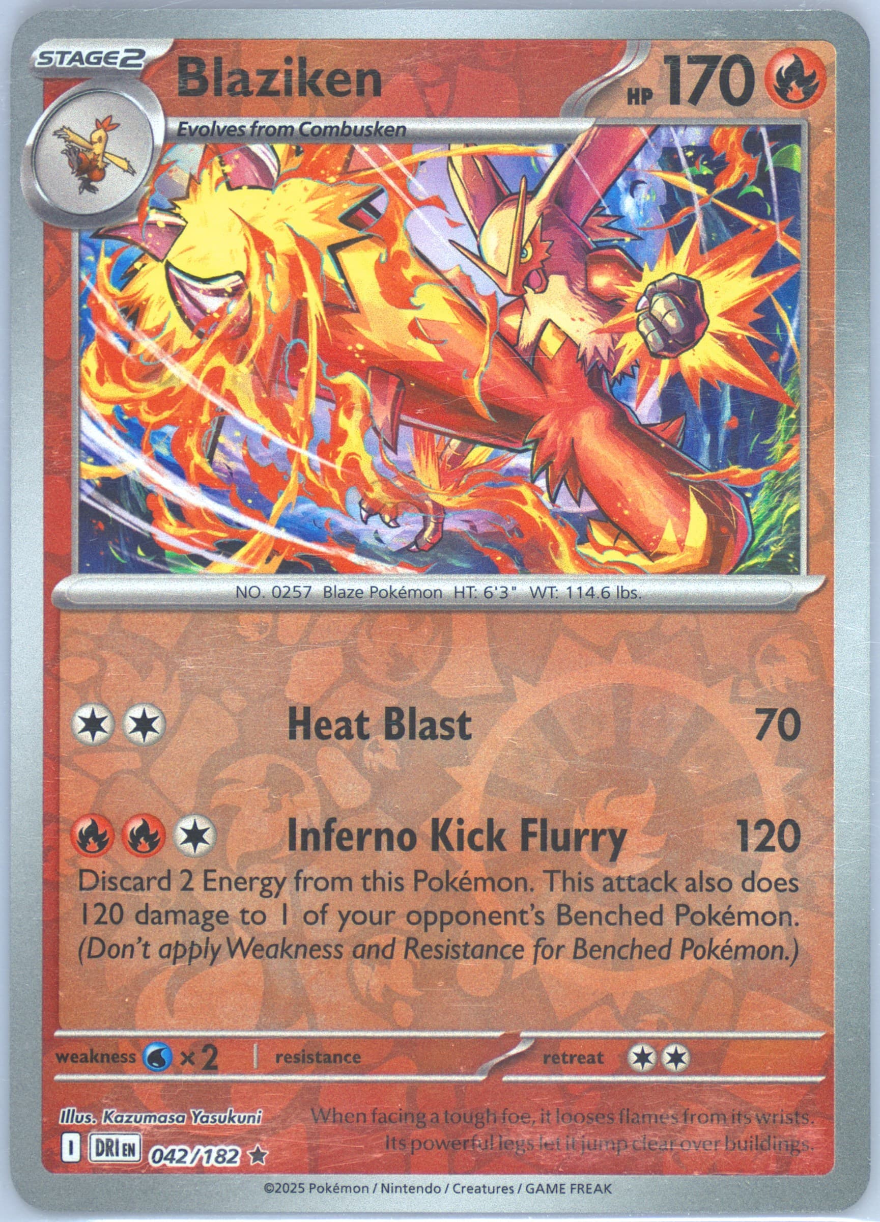 Blaziken Reverse Holo (042) 2025 Pokemon Dri EN-Destined Rivals
