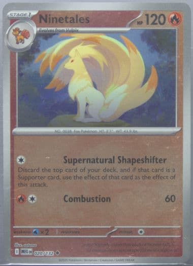 Ninetales (020) 2025 Pokemon Meg EN-Mega Evolution